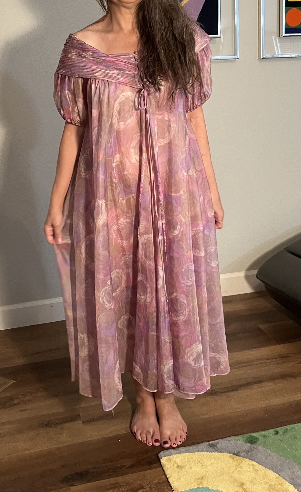 Vintage Eyeful by the Flaums 1960s Nightgown and Robe Set (S/XS), (30)