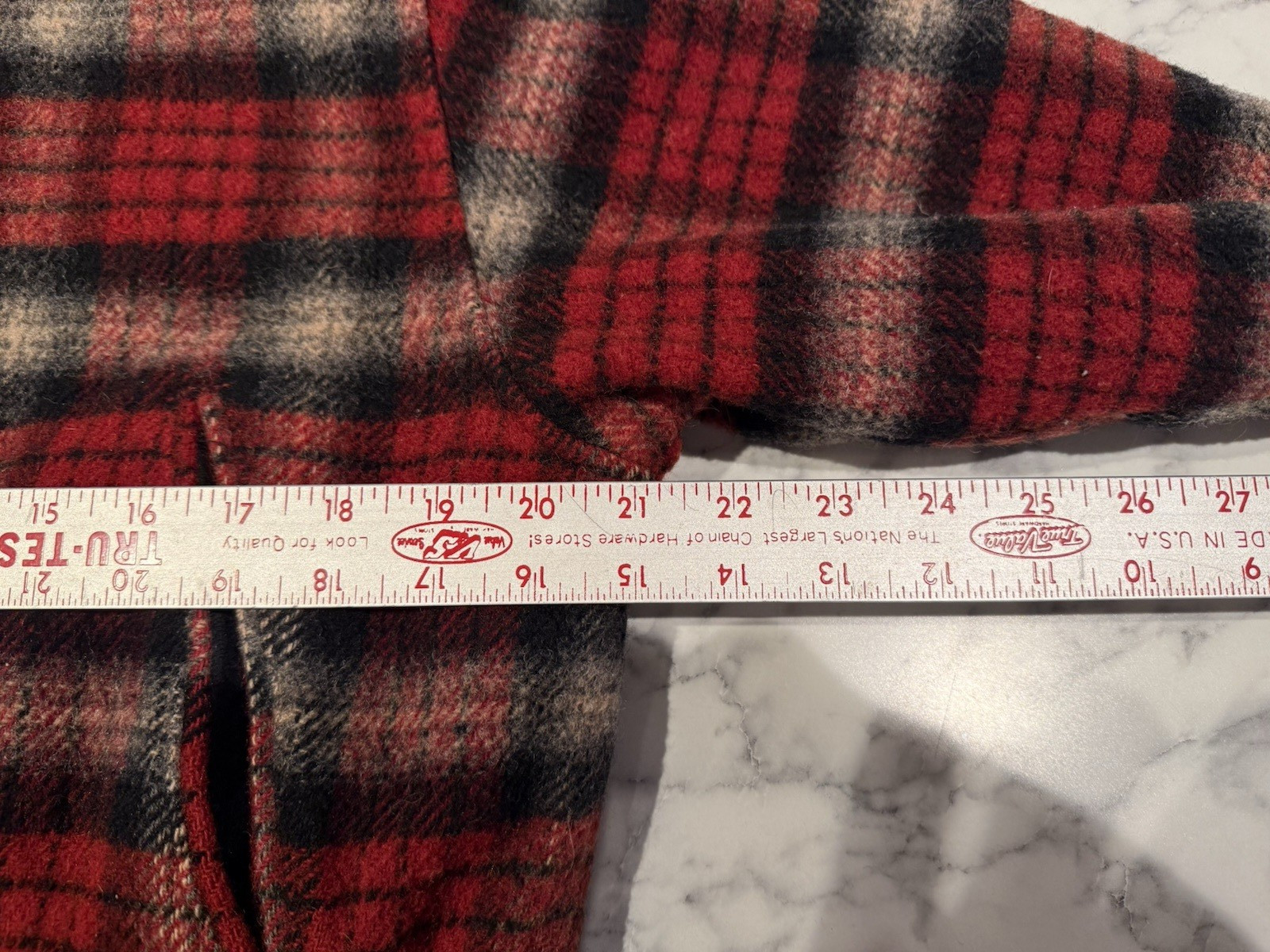 Vintage Woolrich Red Plaid Coat 44 Chest Chore Work Casual Jacket Womens M Men S