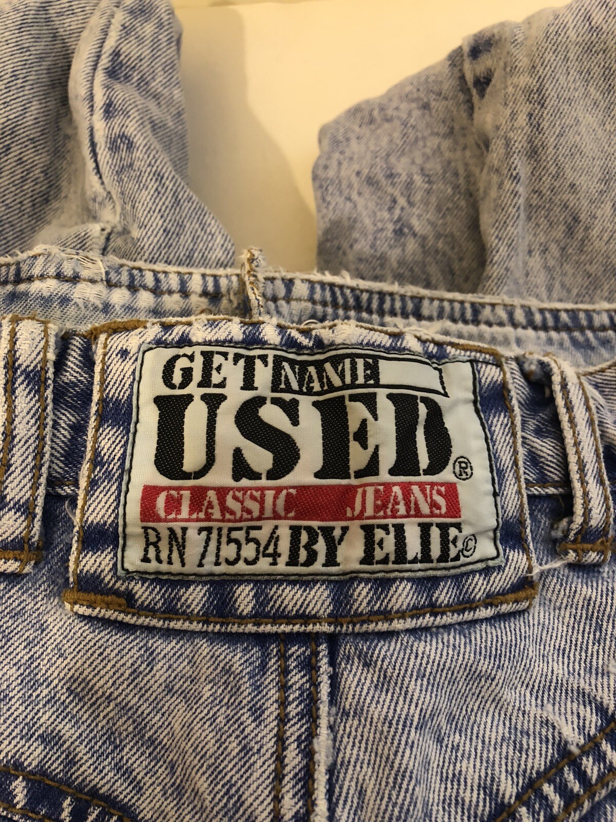 Vtg Get Used By Elie Jeans High Waist Tapered Leg 90s Hip Hop 28 26” Waist Flaw