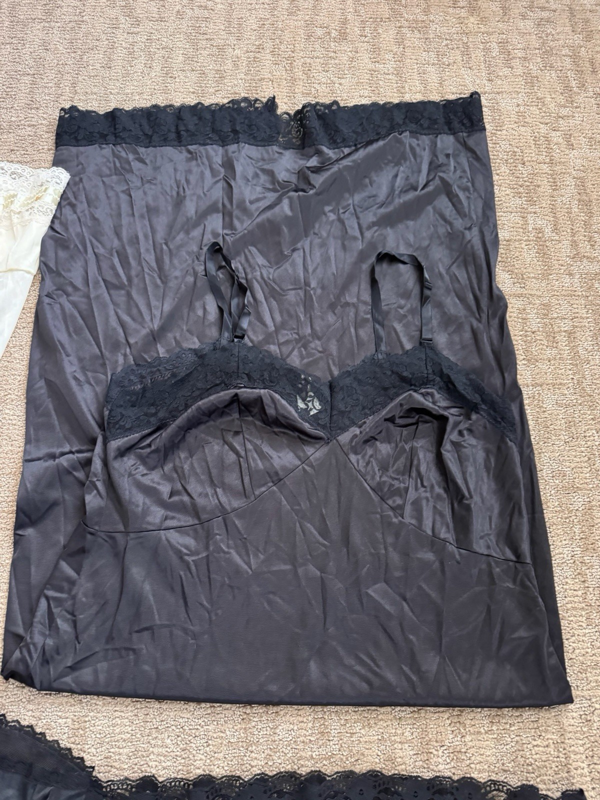 VTG Lot Of 4 USA Satin Lace Slips Nightgown XL Perfectform Mel Lin Movie Star