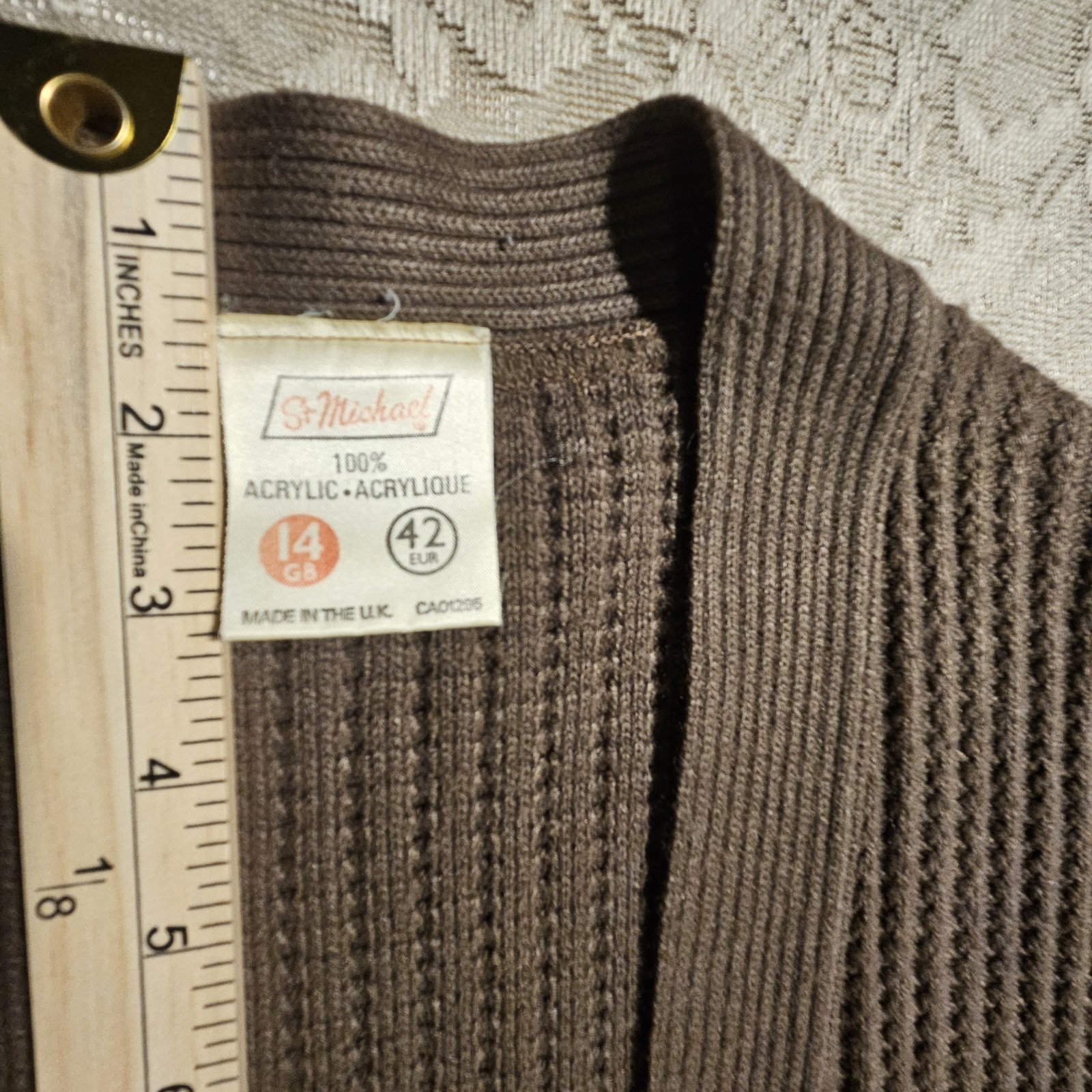 Fisherman Vtg 70s Brown Sweater Vest 10 Long Cottagecore Dark Academia Lagenlook