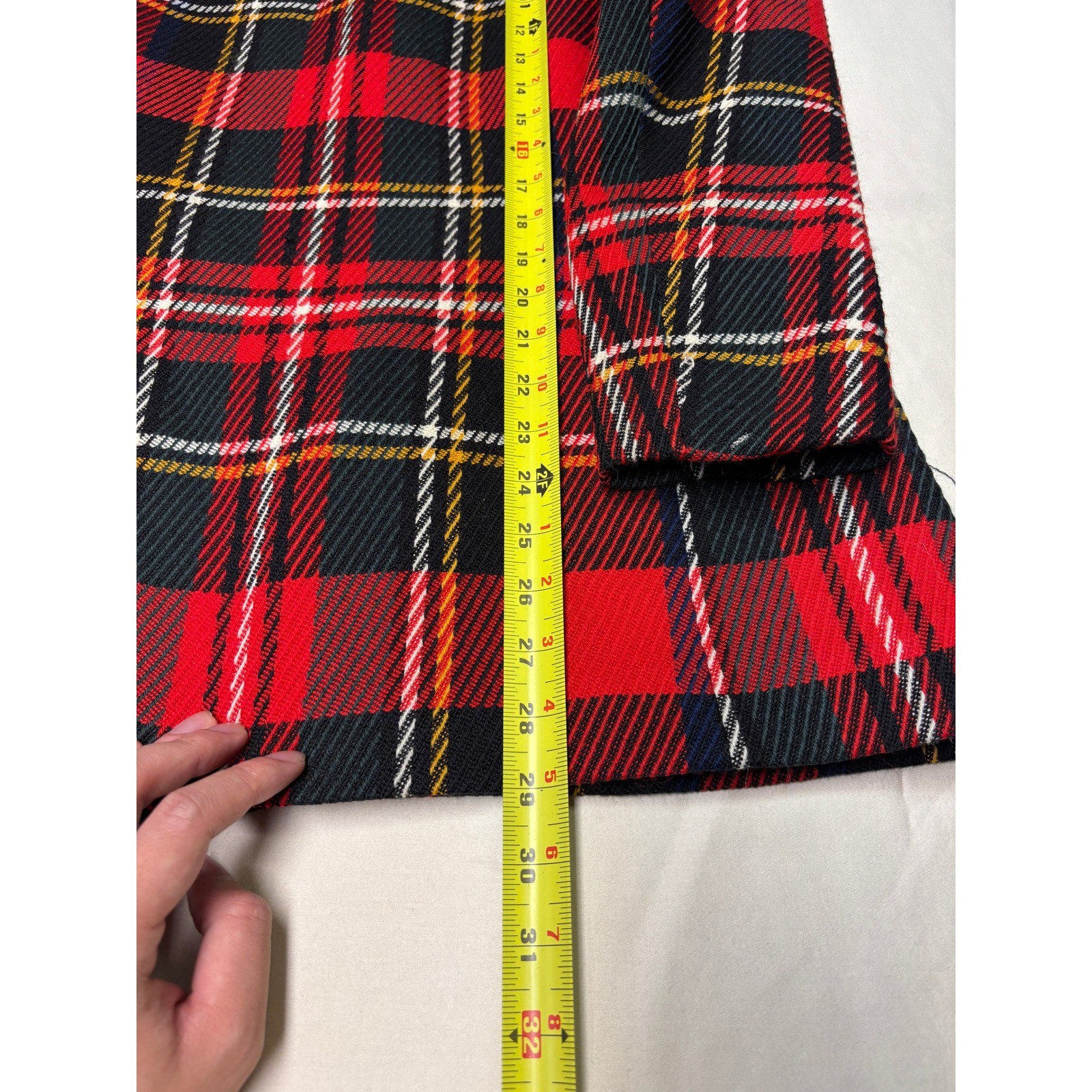 Vintage Herbert Grossman Cynthia Sobel Red Plaid Suit Set Size 8 W26 L24 USA