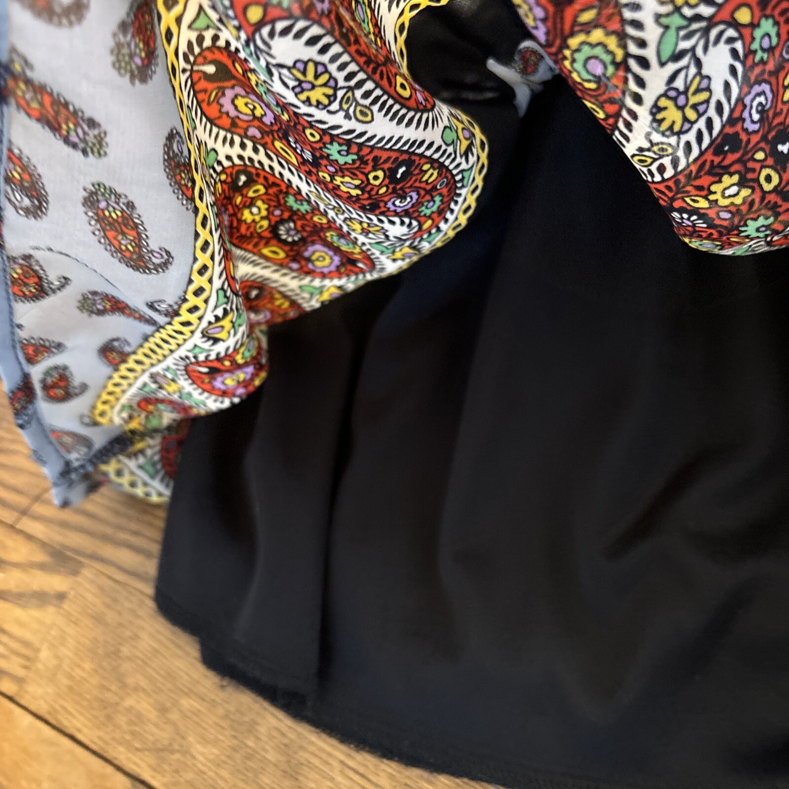 Vintage Jannette Strapless Cinched Waist Lined Paisley Blouse Large