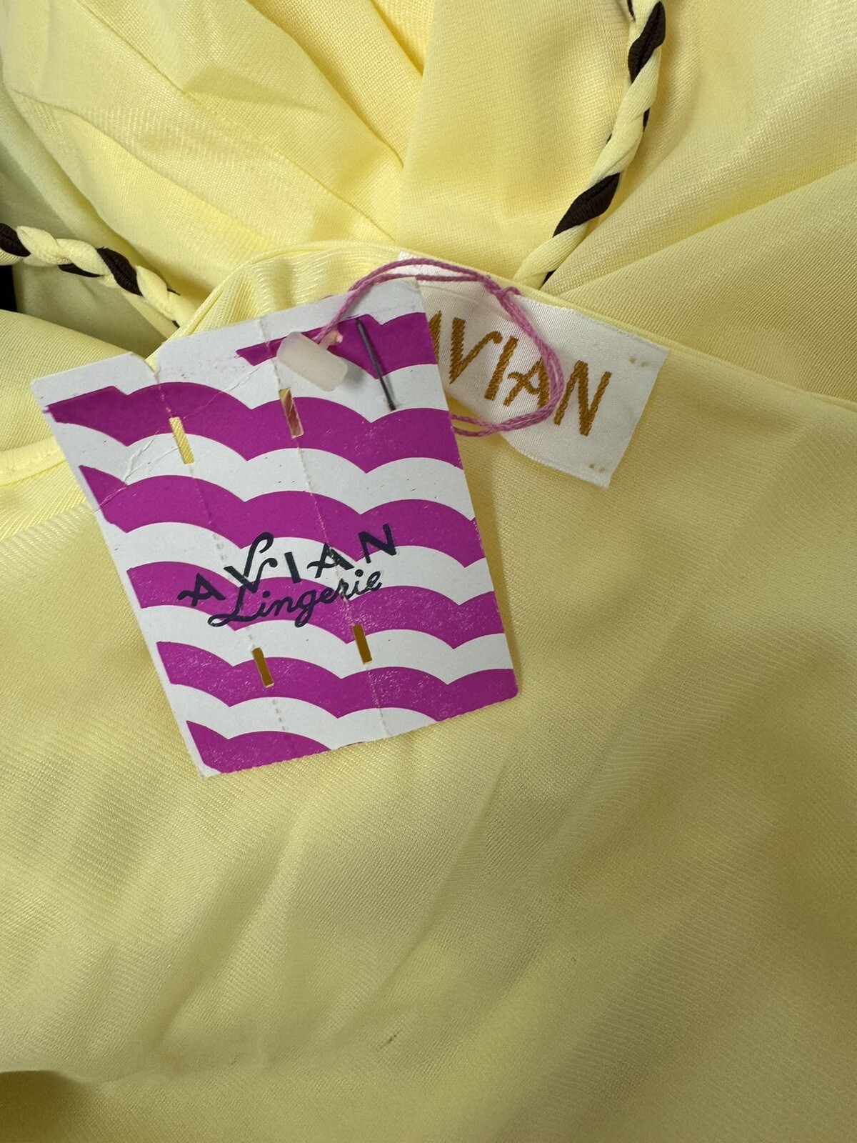 Vintage Avian Lingerie women’s Lingerie Babydoll Nightgown yellow size M