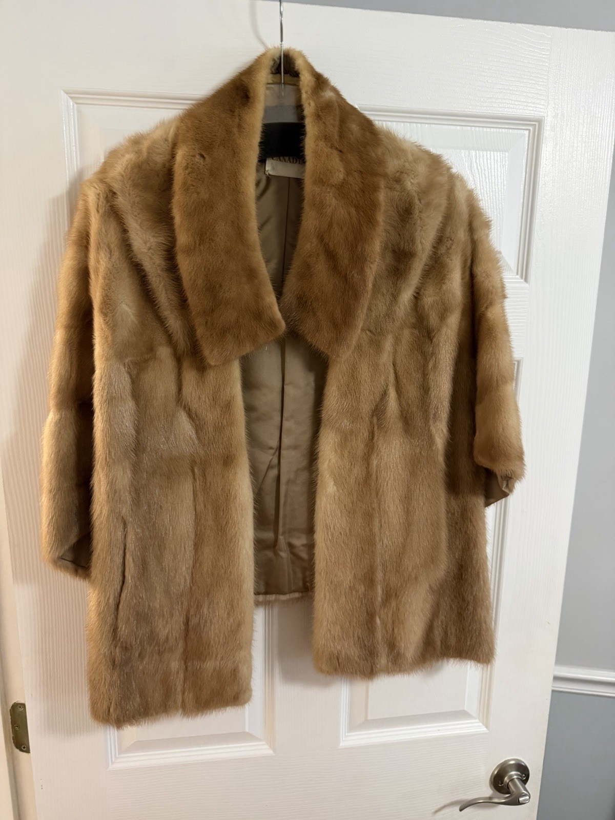 Vintage Canadians Mink Fur Cape Brown Real Fur Wrap One Size Luxury