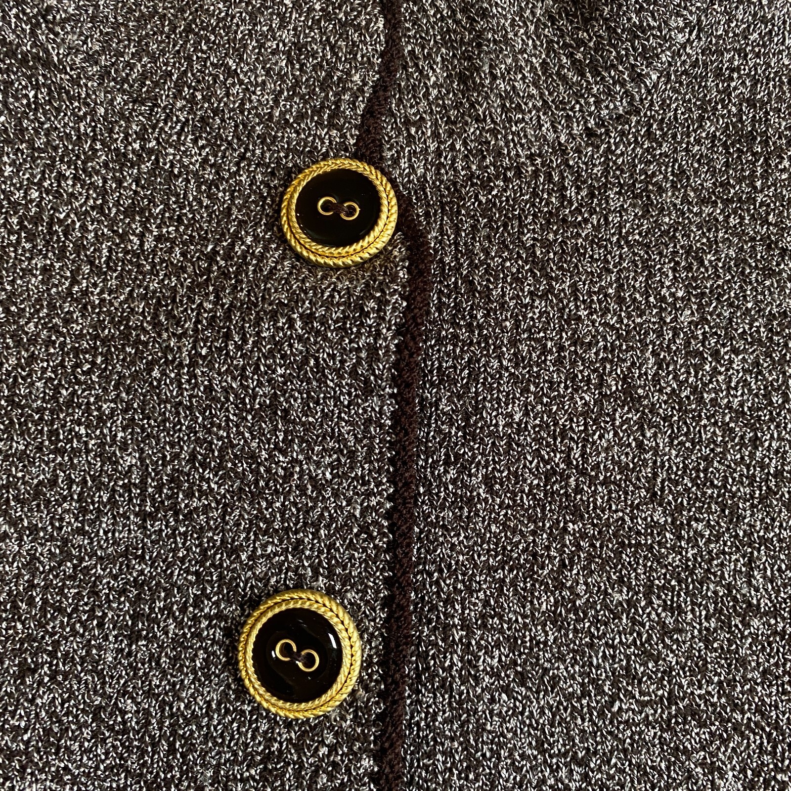 Vintage Don Sayres for Wellmore Wool Sweater Women’s Sz 10 Brown Gold Buttons