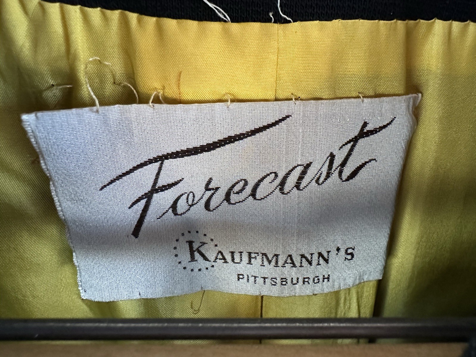 VTG Forecast Kaufmann’s Blazer Jacket 70’s Geek Secretary Black Women’s Sz 8