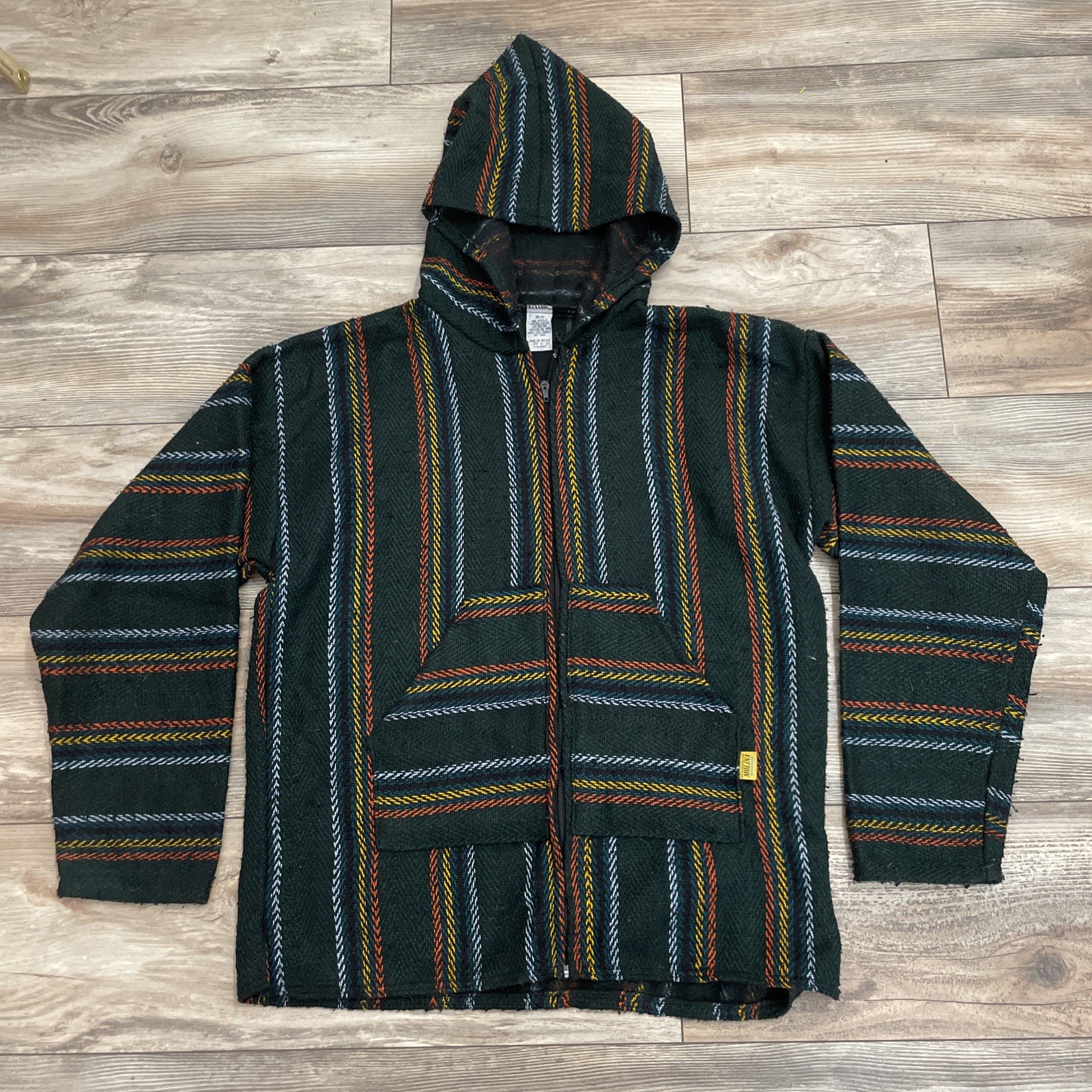 Vintage 1990’s Molina Baja Zip Up Hooded Jacket Mexico Small (34-36)