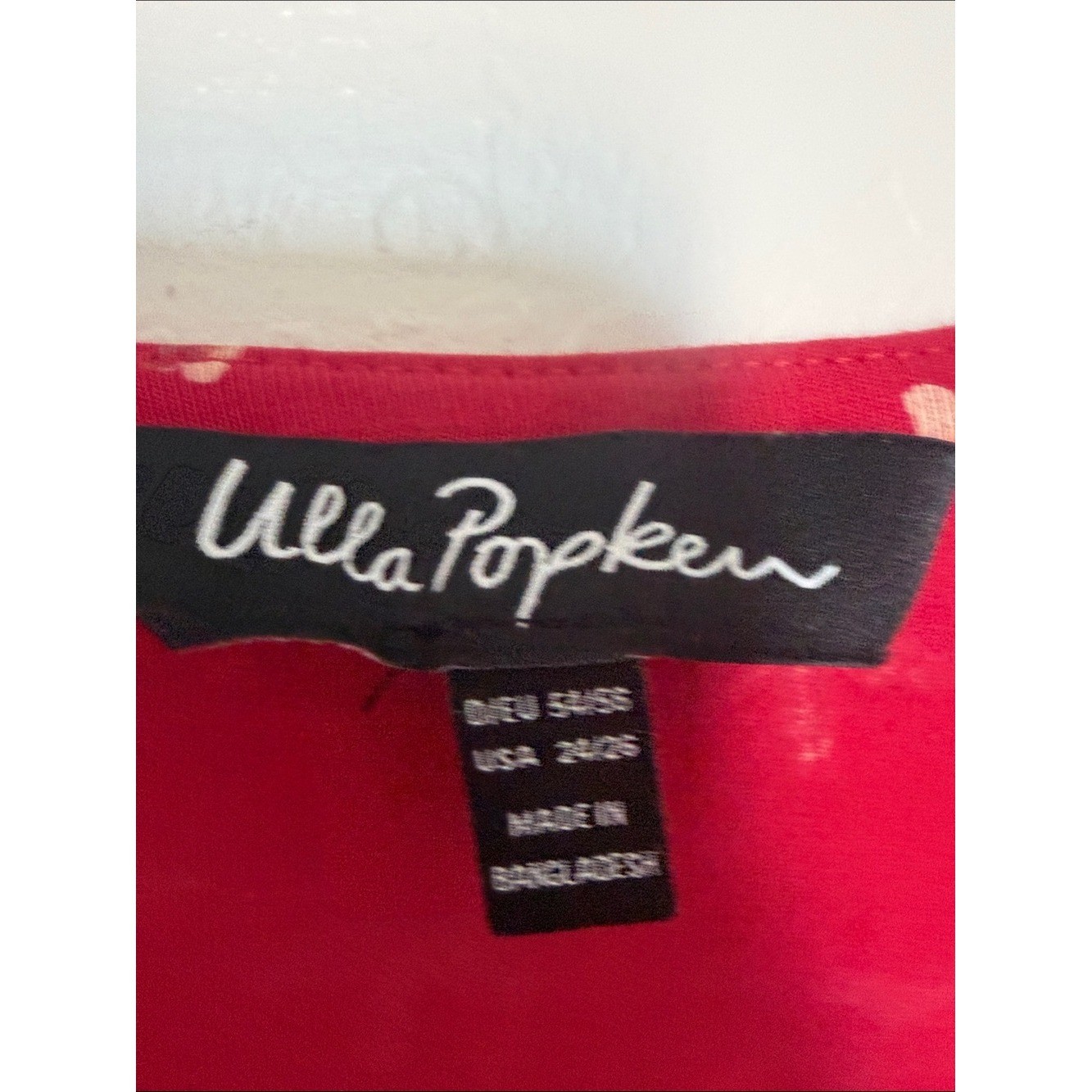Ulla Popken Red starfish sea ocean dress plus 24/26 short sleeve granny vtg