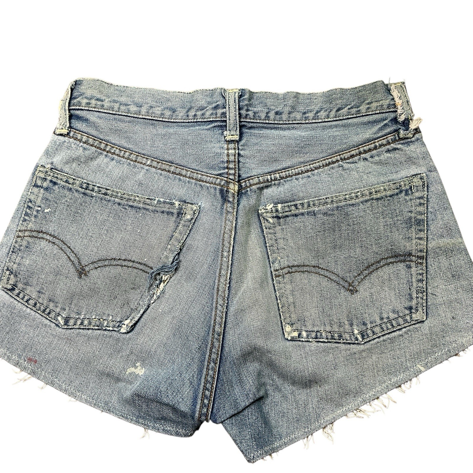 Vintage Levi’s 501 button fly selvedge 70s denim cutoffs waist 28×2 USA made