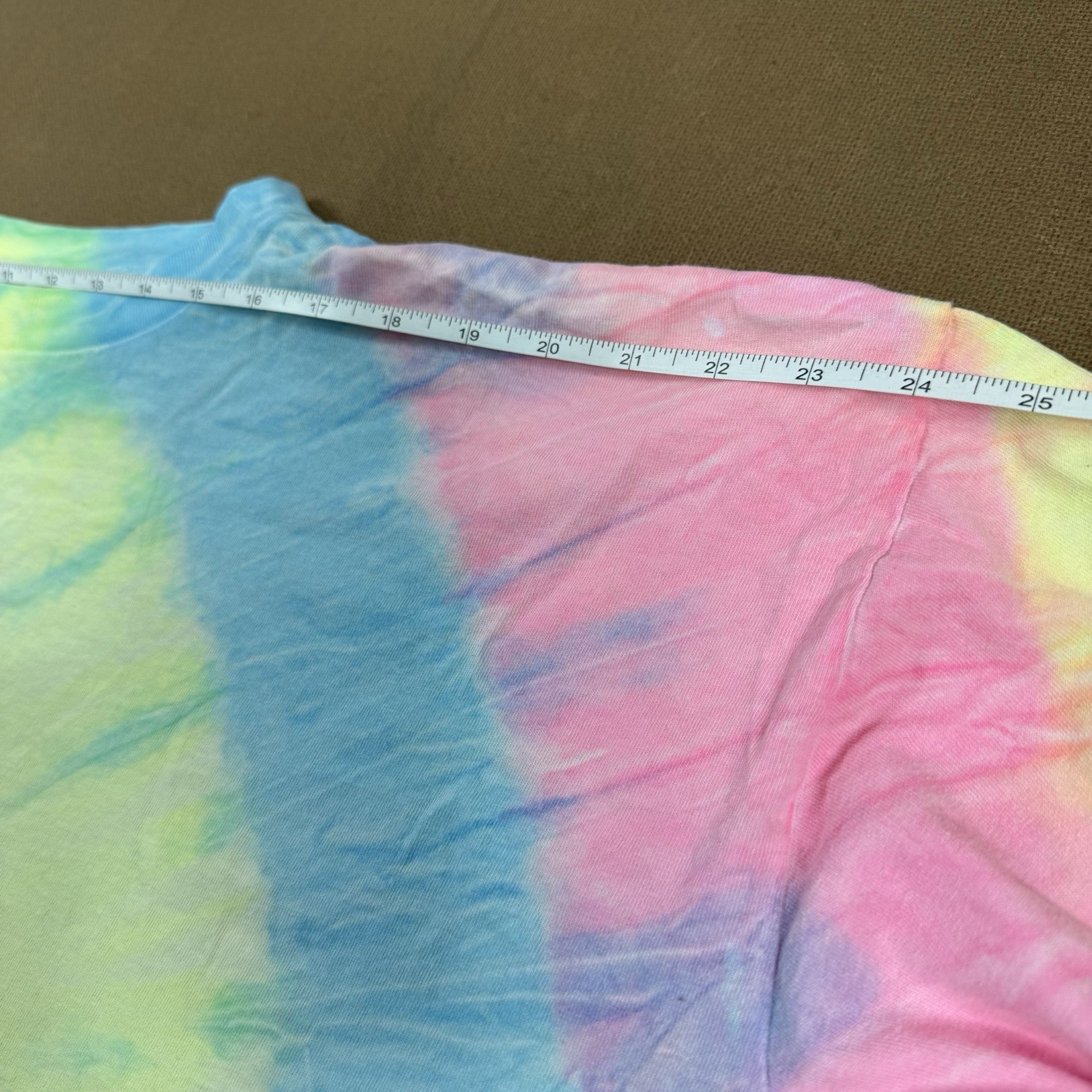 Vintage 80’s Pastel Tie Dye Single Stitch T Shirt Gitano OSFA Pink Yellow Blue