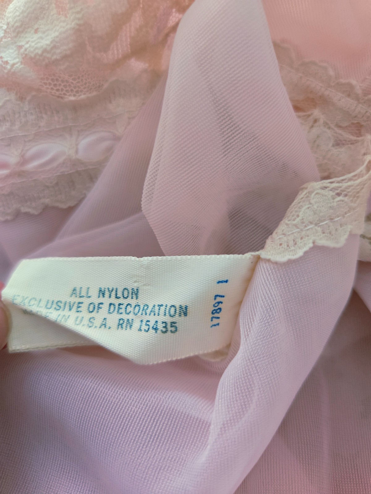 Vtg 60s Gilead Pink Dbl Layer Nylon Chiffon Nightgown Long Peignor Robe SET M
