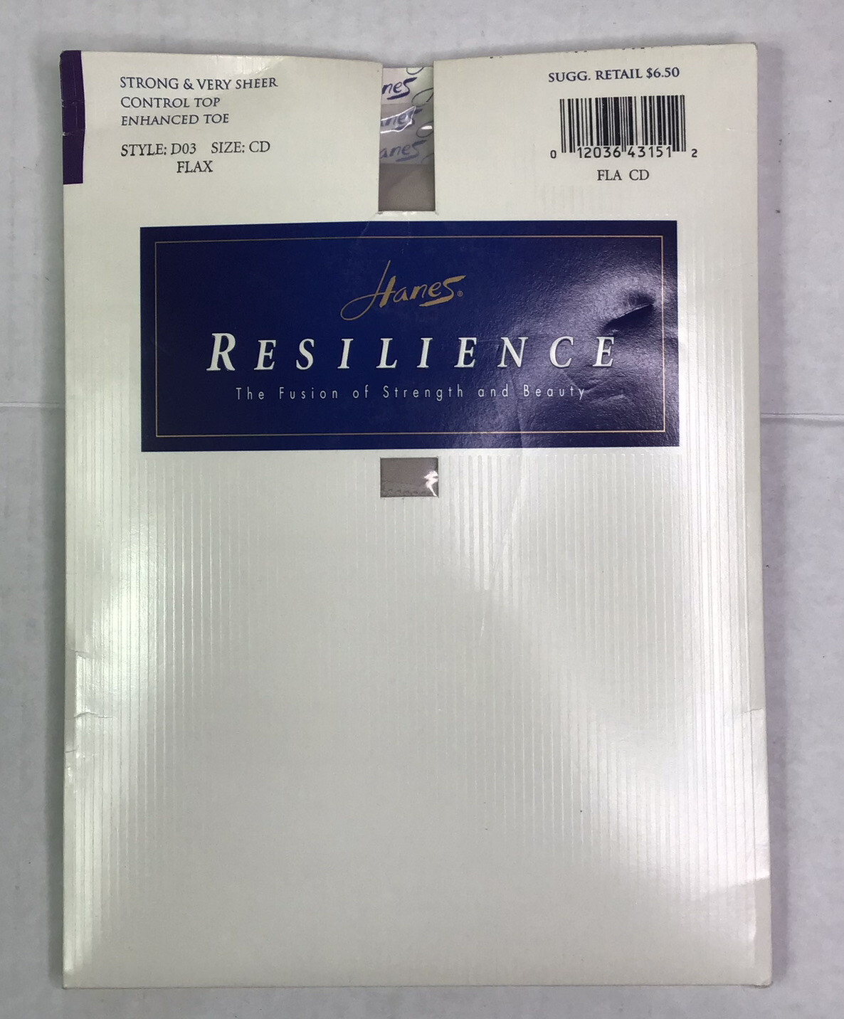 Hanes Silk Reflection Pantyhose Strong Very Sheer FLAX Color CD Style D03