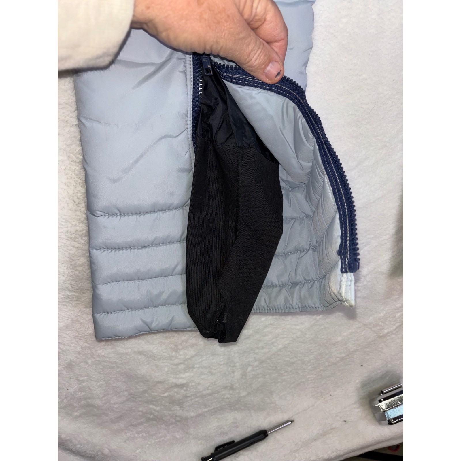 Vintage Roffe Ski Pants Womens 36 Regular Navy Blue Wool Blend Made in USA Retro