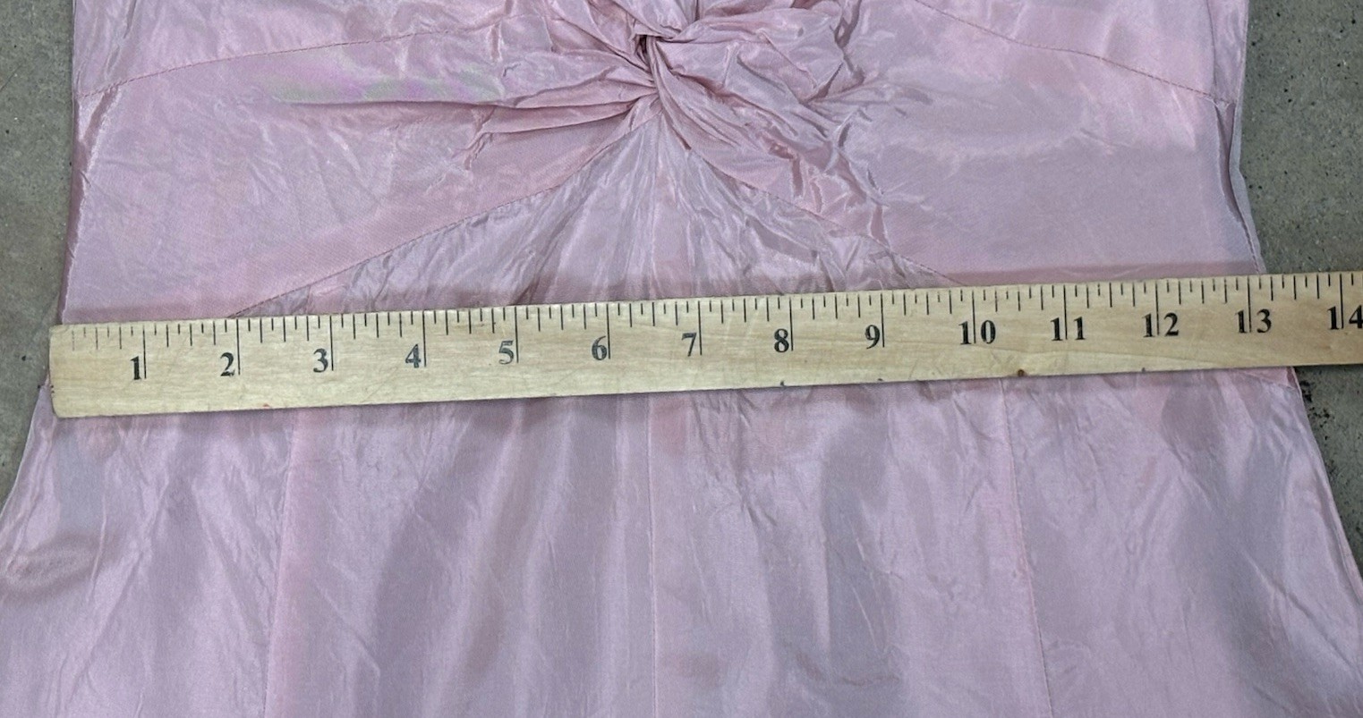 Vtg Cache Taffeta Halter Dress Sz 4 Twist Front 1995 Made USA READ Gown Y2K