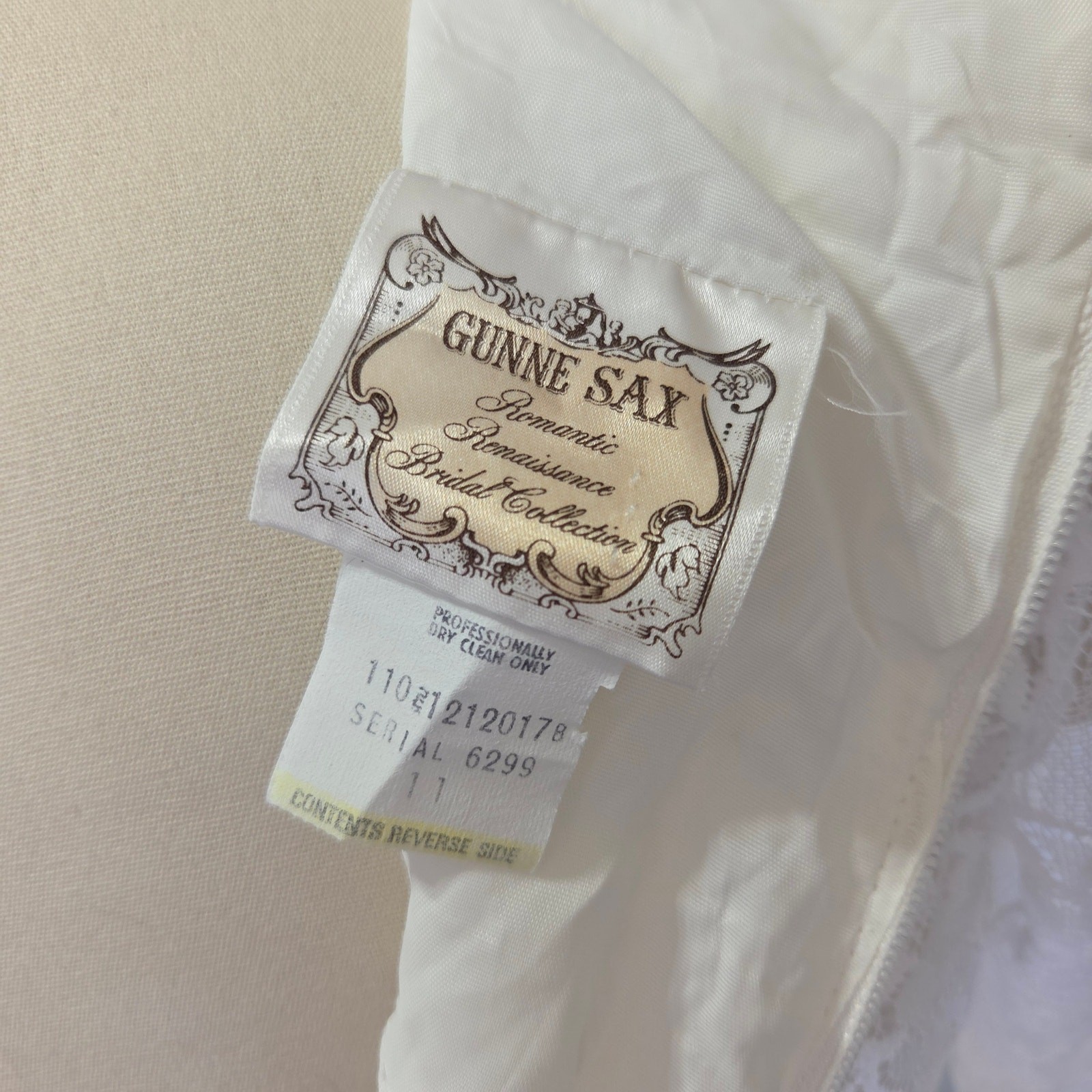 Gunne Sax Wedding Dress Size 11 Ivory Lace Vintage 70s Prairie Bridal Gown