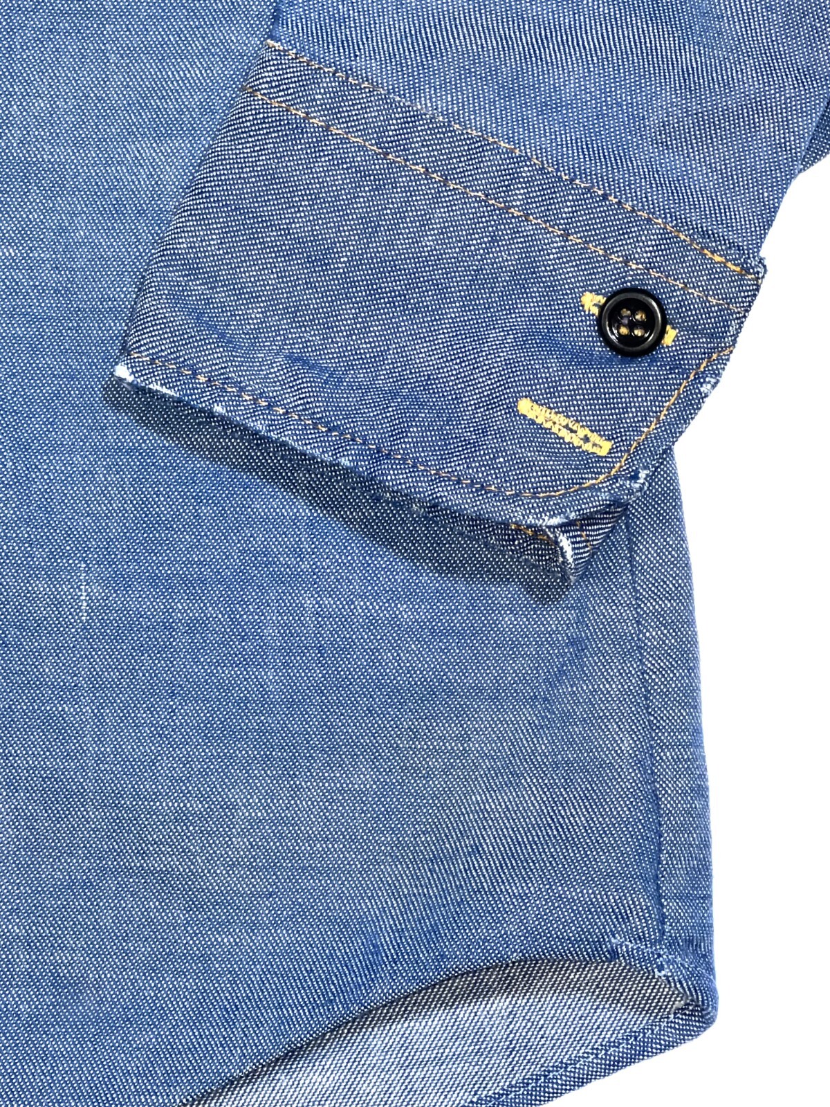 Wrangler VTG 70s Chambray Selvedge Denim Jean Embroidered Shirt Top XS/S/M