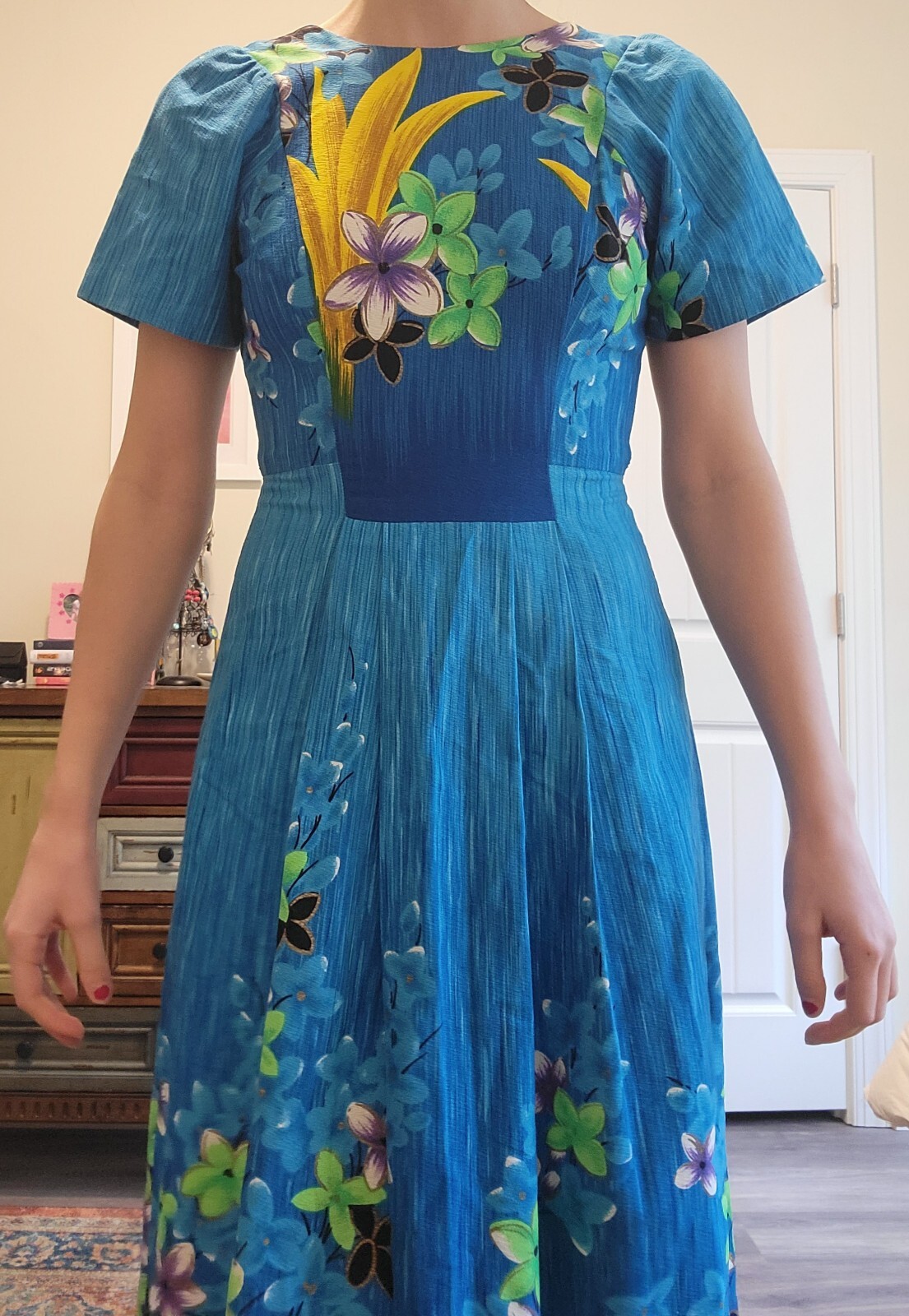 Authentic ’60s Vintage Penneys Hawaiian Muumuu, 100% Cotton, Made in Hawaii