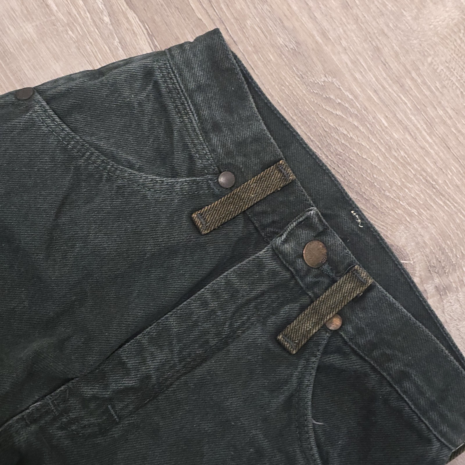 Vintage Wrangler Cowboy Cut 14MWZ Red Tag Jeans Women 0x34 Green USA Made NWT