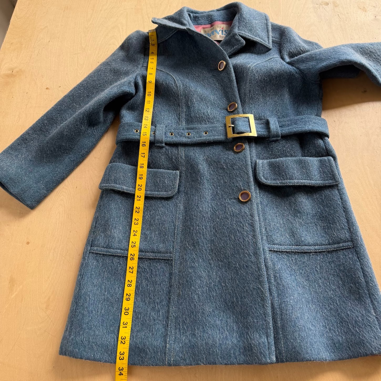 Vintage Davis of Boston Wool Coat 50s 60s Jonathan Logan Mid Hip Mod Retro MCM
