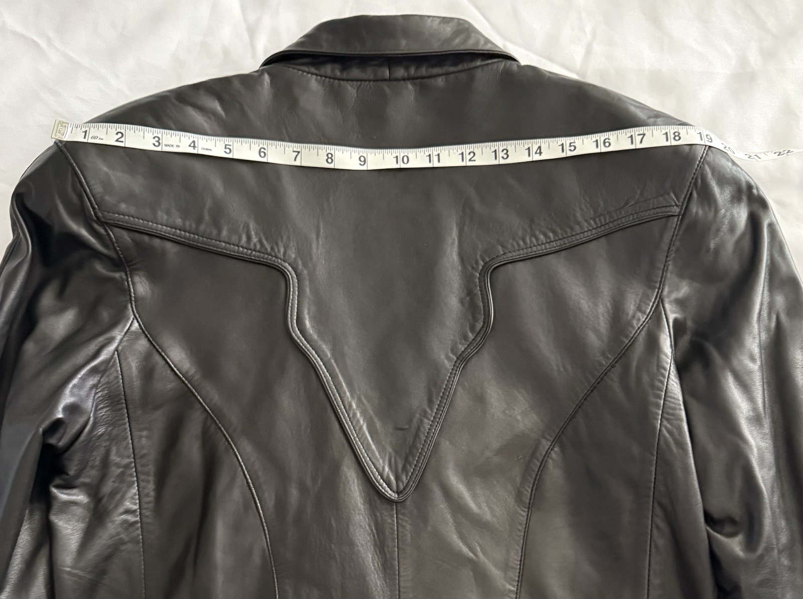 Vintage Continental USA English Lambskin Leather Jacket Women’s Black Sz M Soft