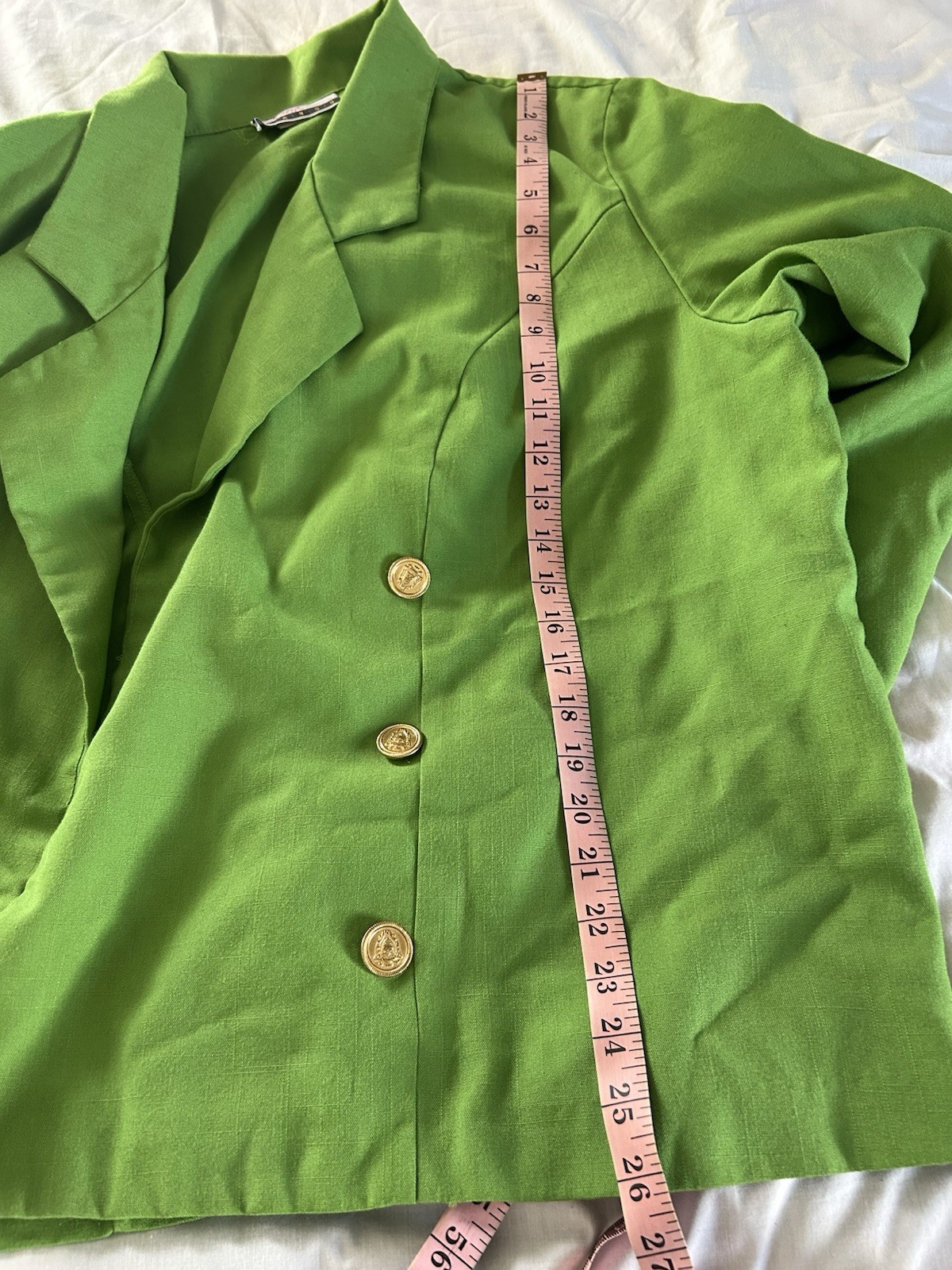 Diana Marco Women’s Vintage Green Blazer 80’s Office Jacket Classic Retro 70’s