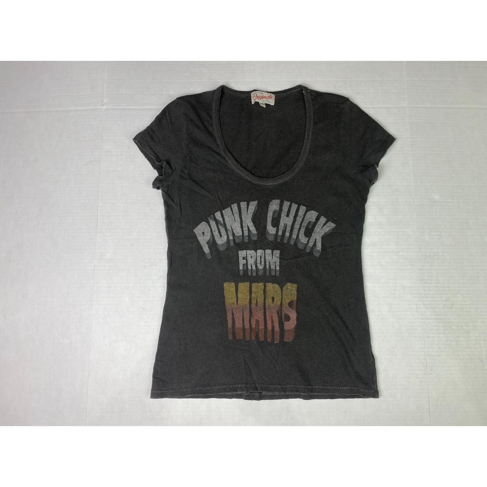 Vintage Band T-Shirt Junk Food Size S/M 90s Punk Chick from Mars Cap Sleeve