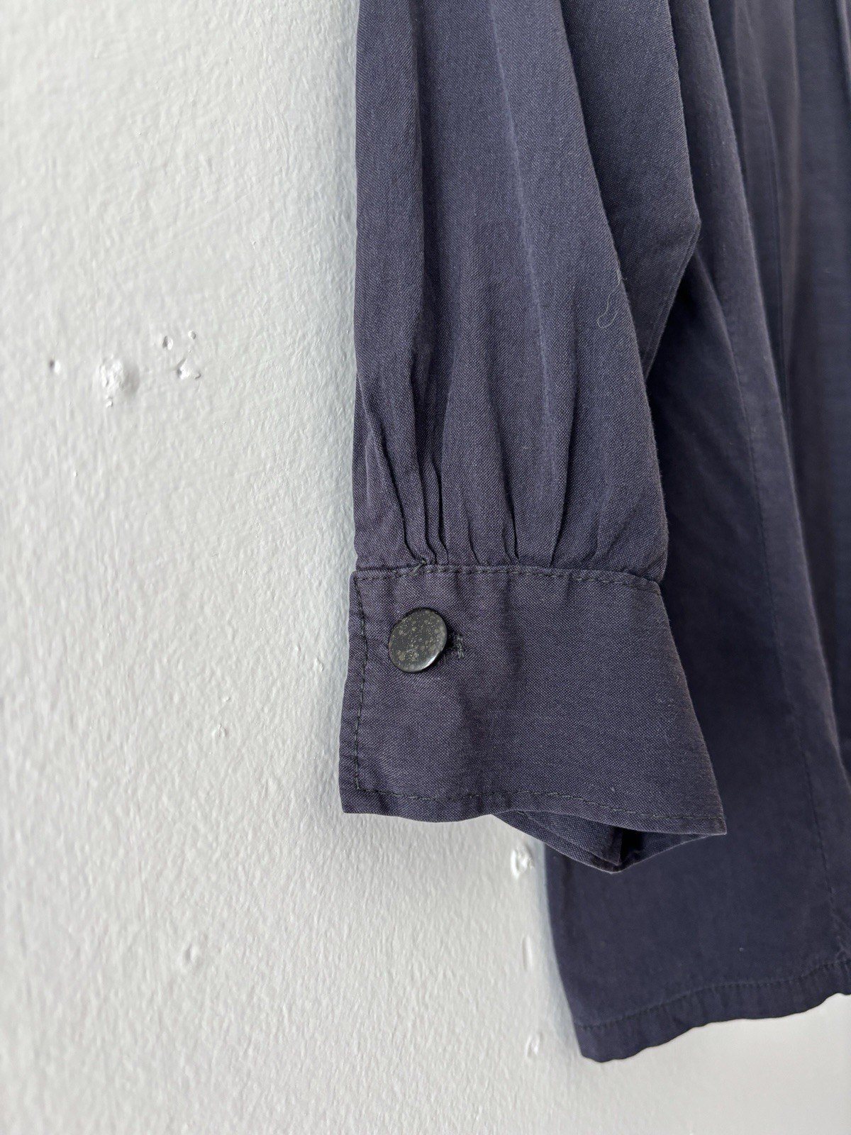 Vintage 1950s Softest Cotton Gabardine Button Down Secretary Blouse