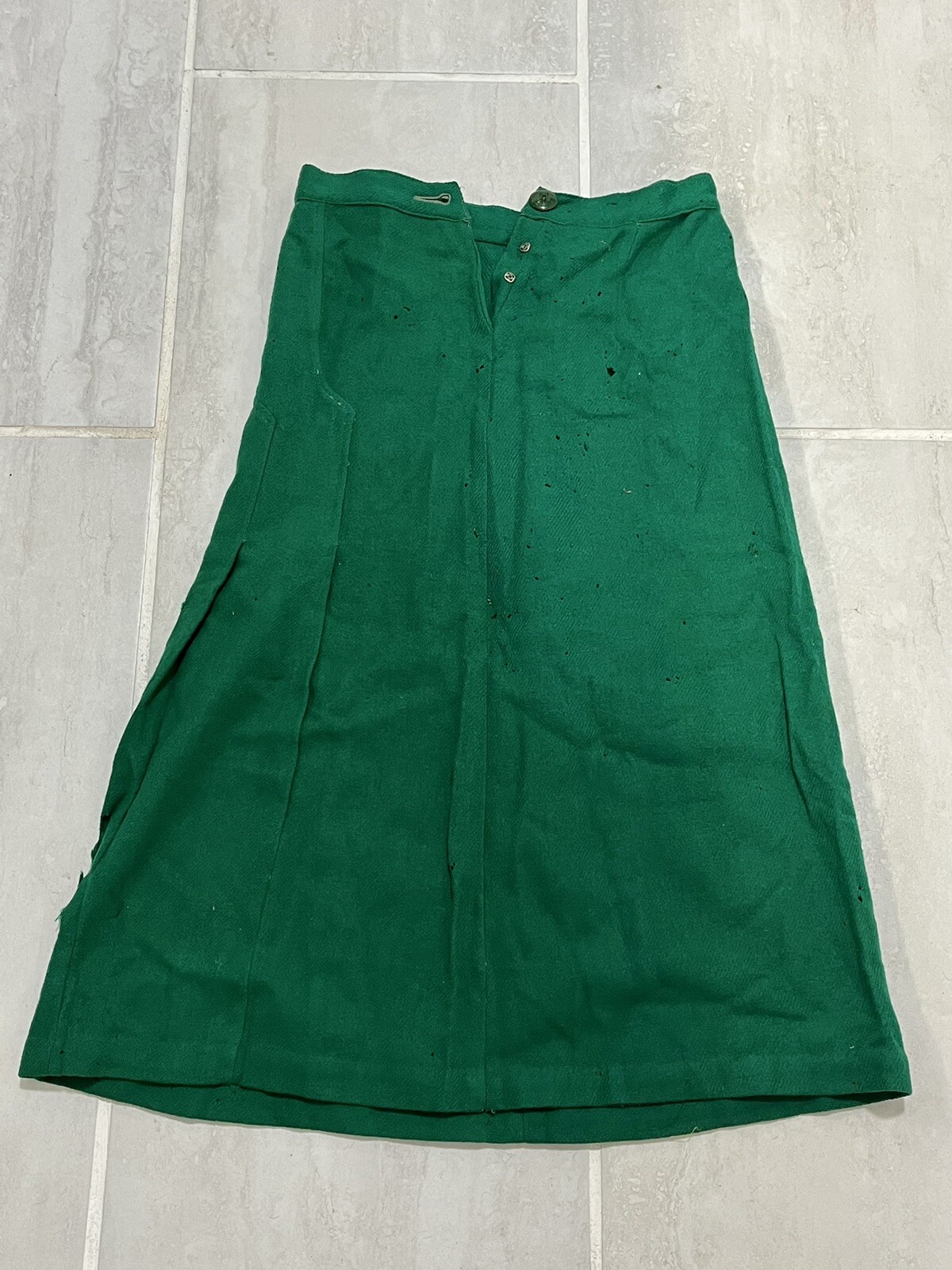 Vintage Early 1900s Fabric Handmade Dress W/ Homemade Repairs metal button 24×26