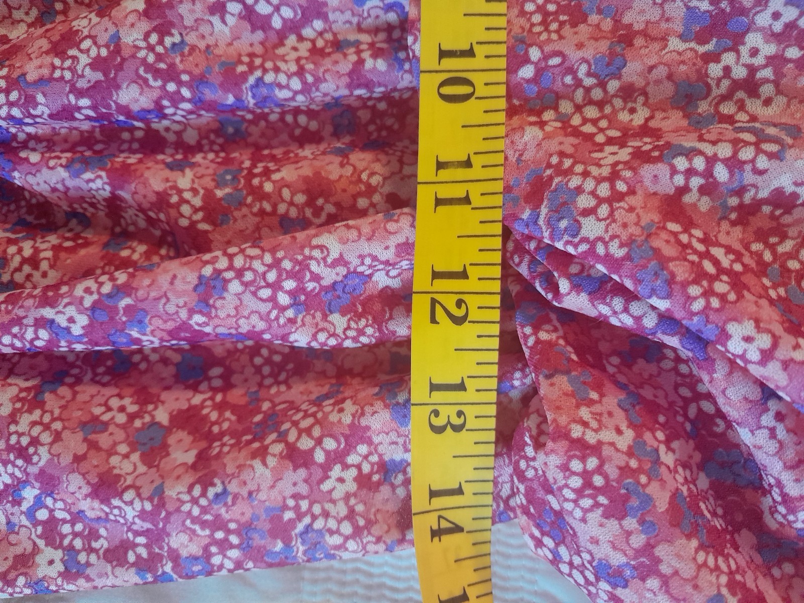 Vintage 60s KR Of NY Pink Floral Dress With Removable Bib. Chest 42 In. B14