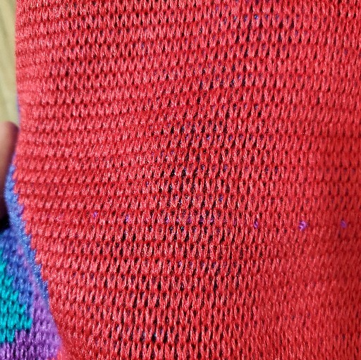 Santa Cruz Womens Vintage 80s Red Multicolor Mockneck Crop Sweater Sz Large NWT
