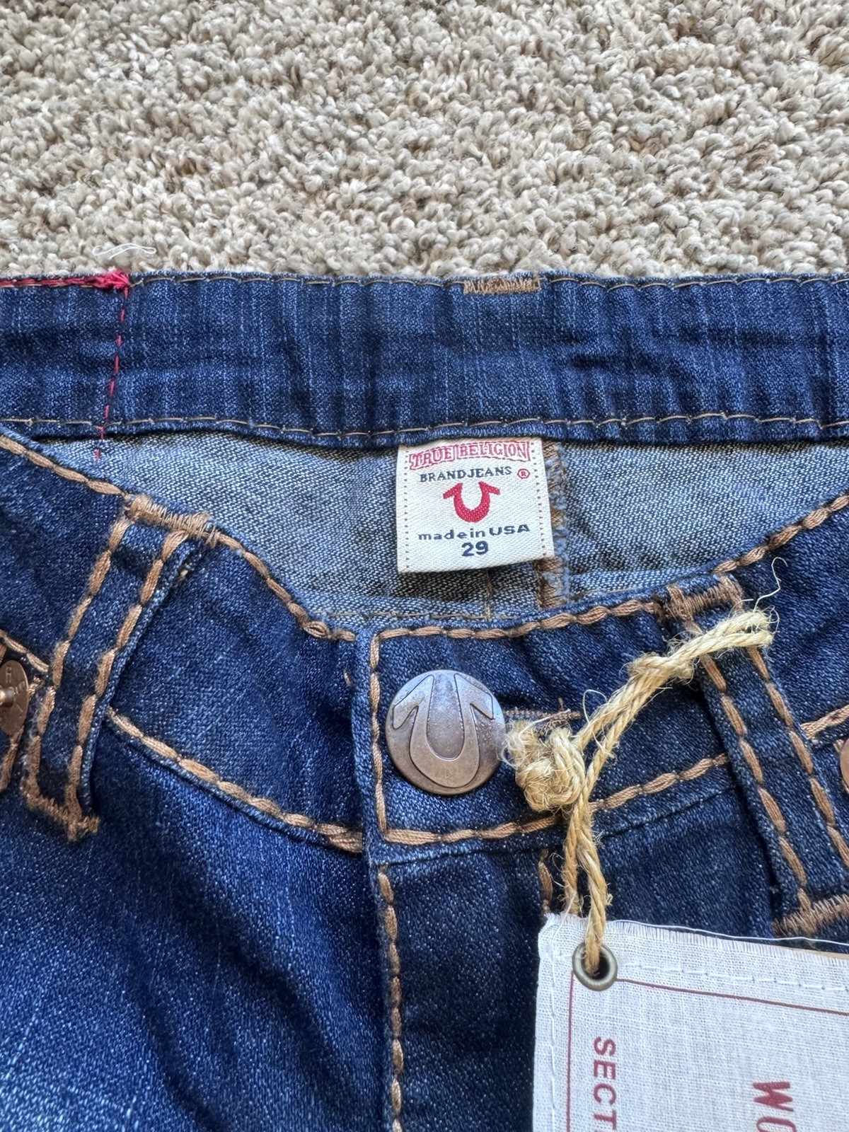 True Religion Women’s Billy Big T skinny Jeans 245030MBTE USA Y2K Vintage