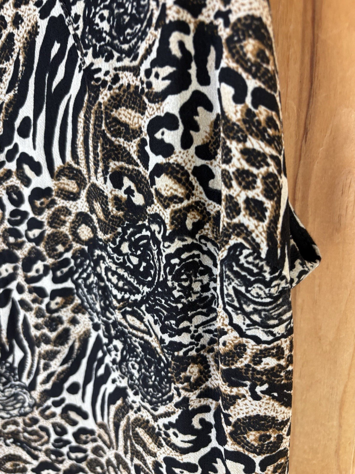 VTG CDC SLIP DRESS SLEEVELESS MAXI LEOPARD & Roses Women’s Sz 6 Y2K Slip Dress