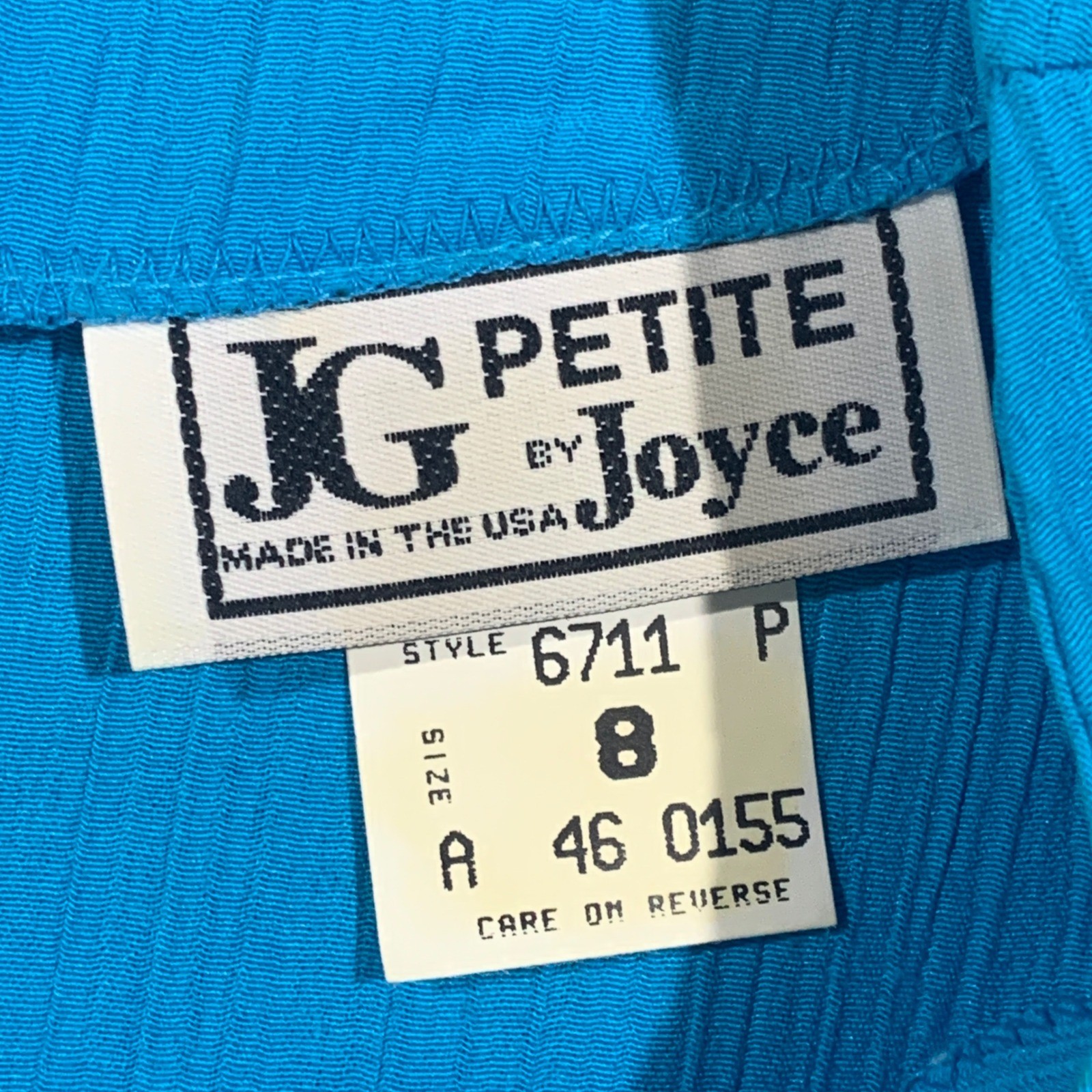 JG Petite by Joyce 3pc Suit Set Womens 6 8 Pink Blue Green 80s VTG Colorblock
