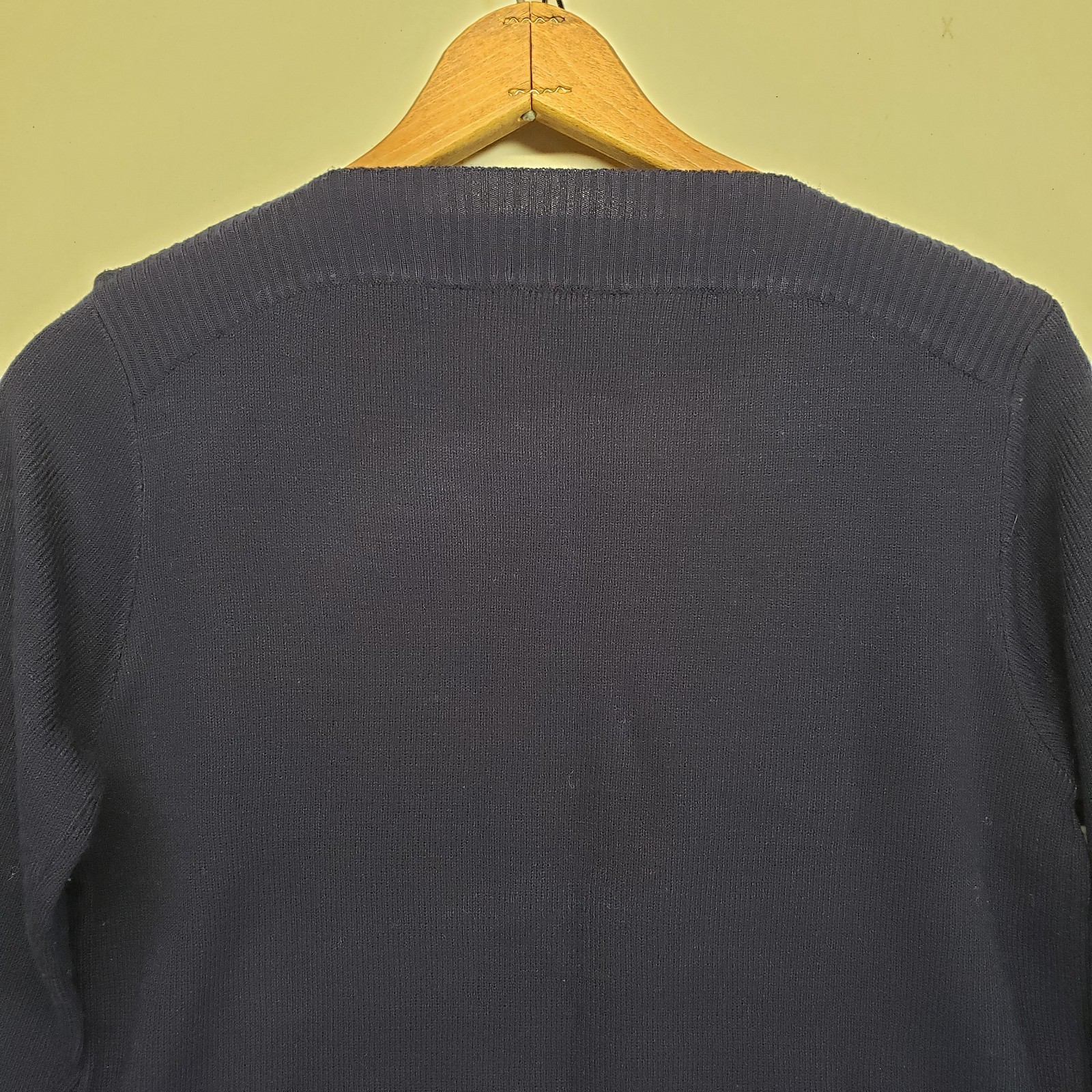 Vintage Cyn Les Shirlee Sweater Womens Size L Blue Retro 1970s Embroidered Frogs