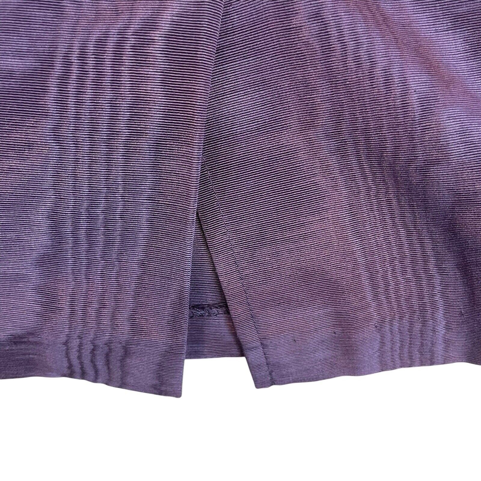 VTG 80s 90s Scott McClintock 2 Piece Skirt Suit Sz 8 Purple Taffeta Lace Collar