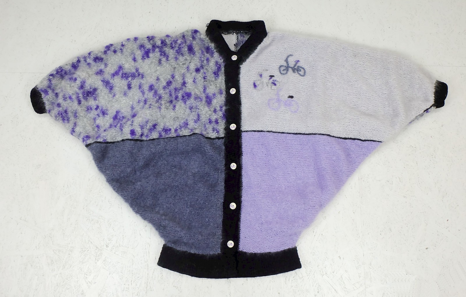Cardigan oversized cardigan 80s vintage mohair batwing sleeves size 38/40