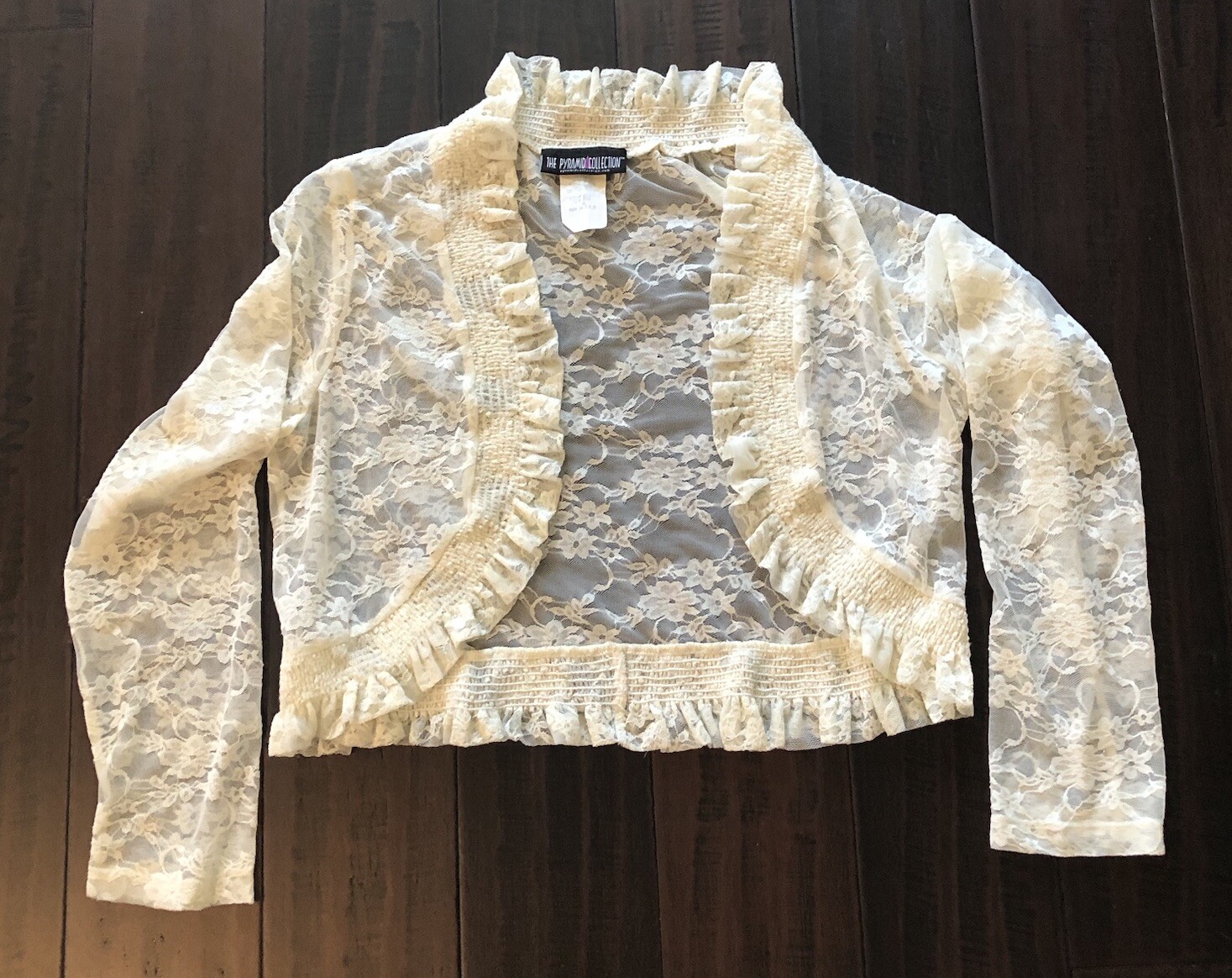 The Pyramid Collection Cardigan Womens M Lace Coquette Goth Romantic Y2K 90s