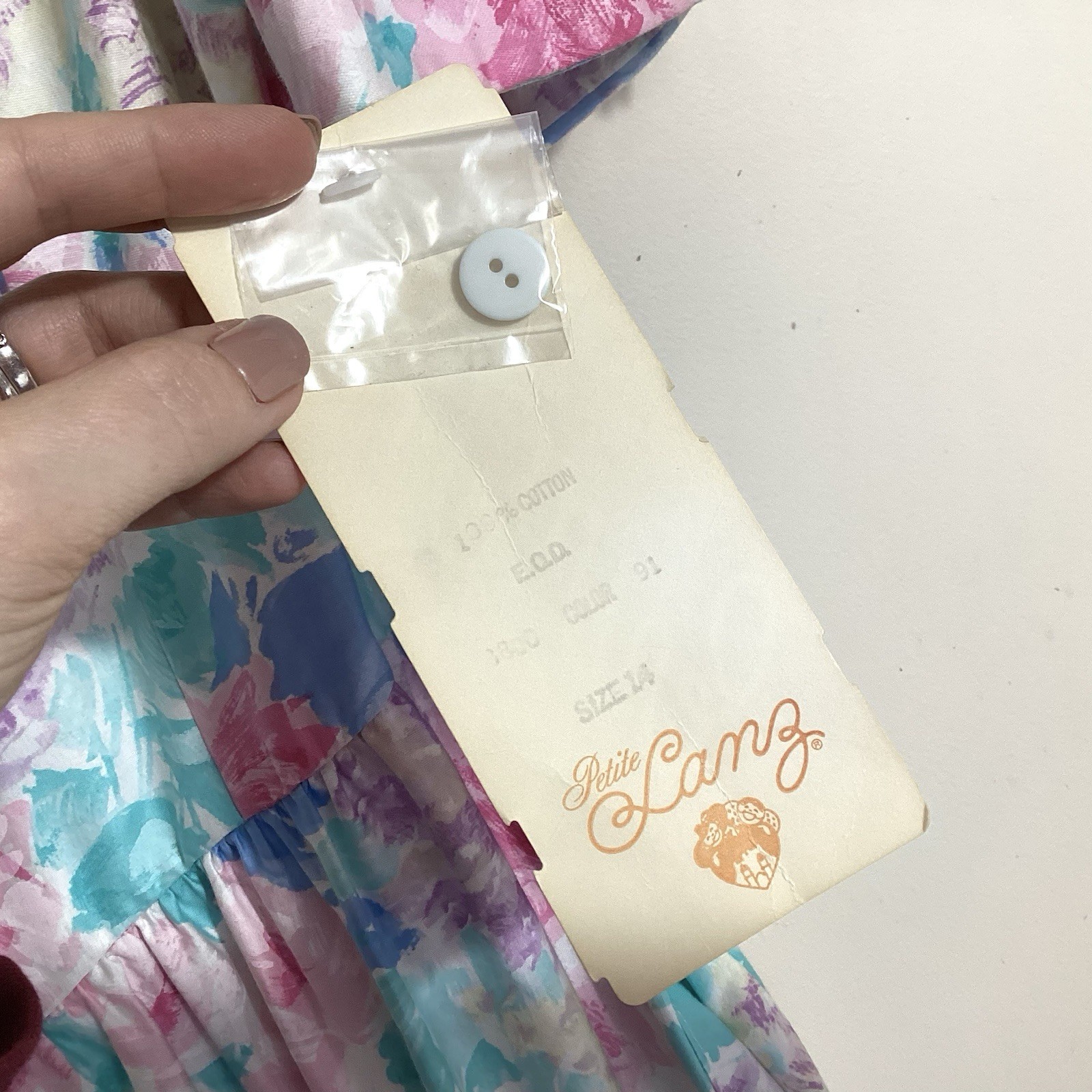 Lanz Petite Deadstock 80s 90s Floral Party Size 14 Cotton Cottagecore Garden