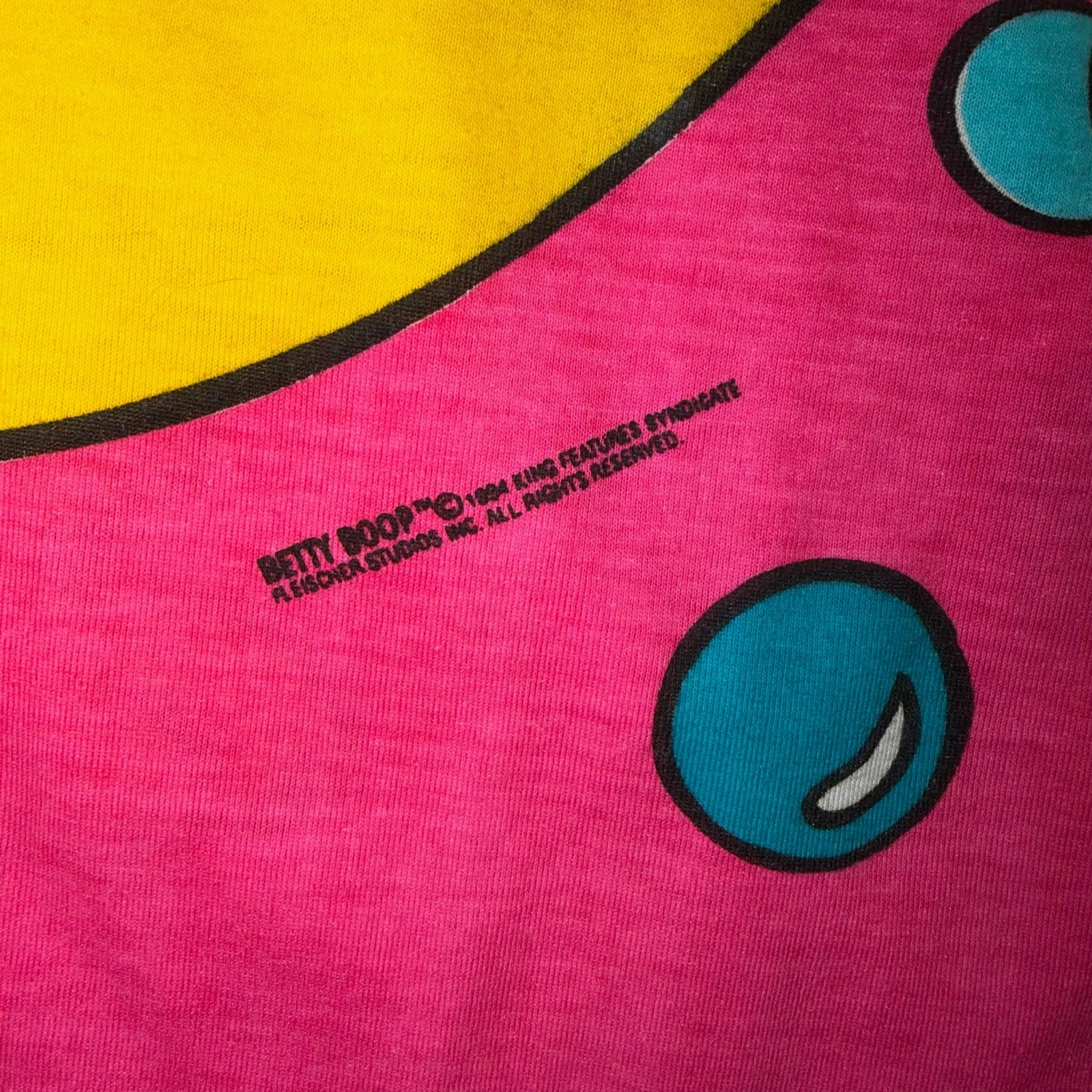VTG 1994 Betty Boop Intimates Nightgown Bubble Bath All Over Print Sleep Shirt