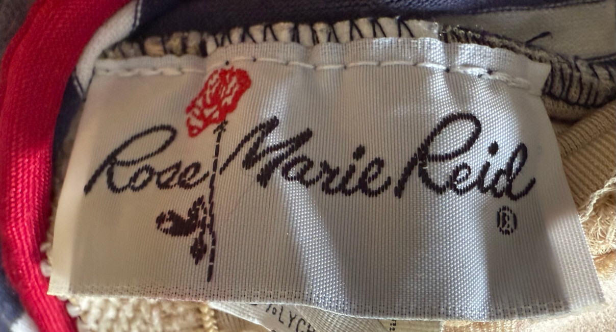 Vintage 1970s Rose Marie Reid One Piece Swimsuit Romper Size 10 Union Made USA