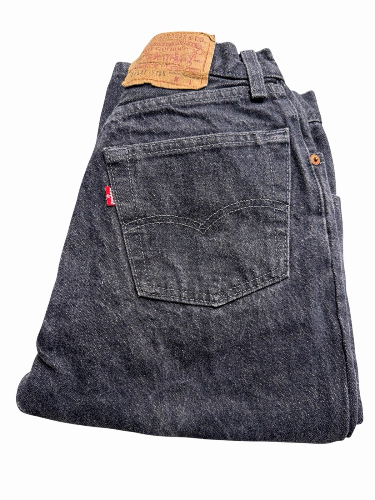Vintage 70s Levis 26501 Jeans Denim Women Straight Black 24X32