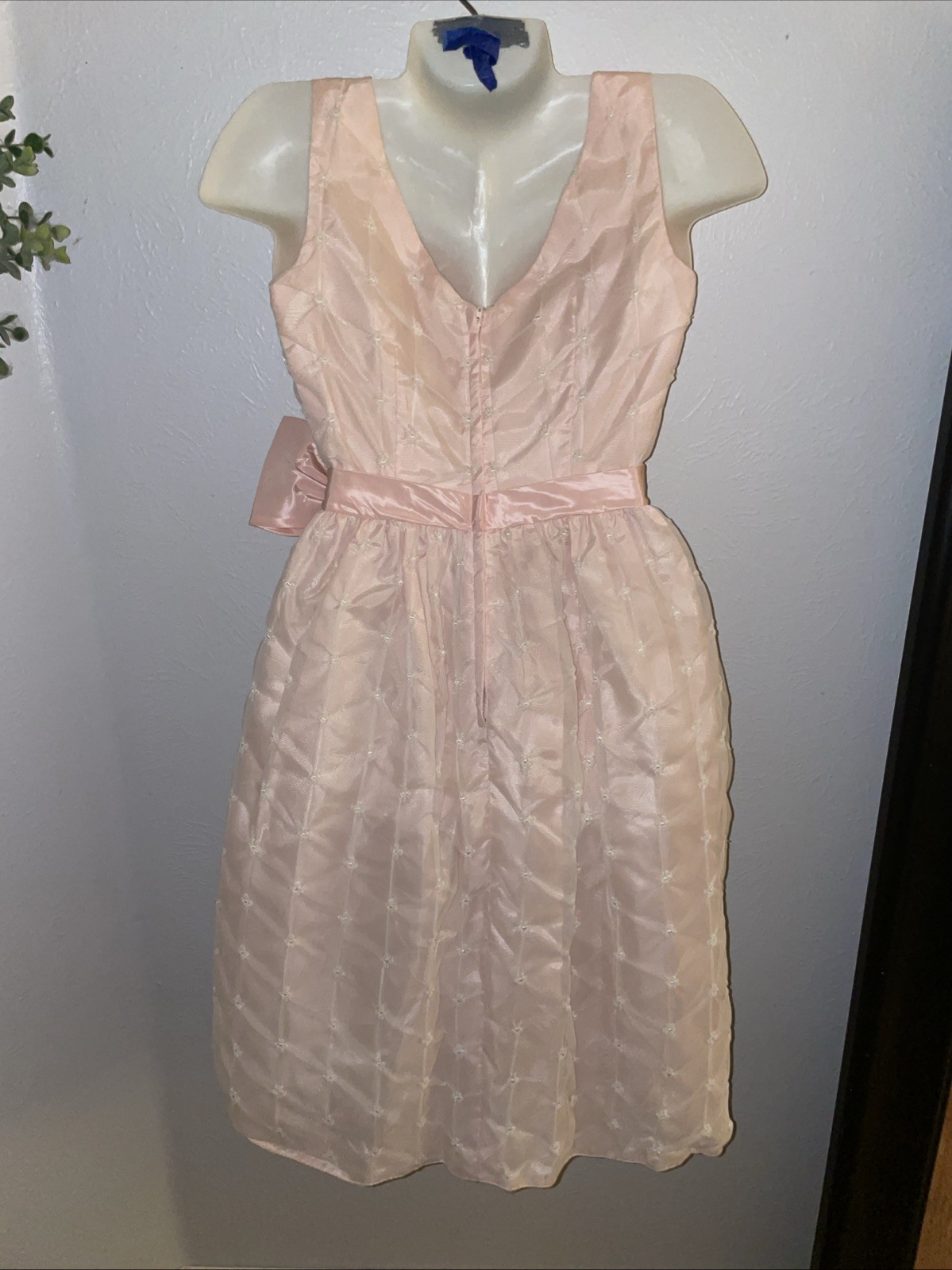 Vintage Womans 50’s Dress Jackie O Pink Party Prom dress Tulle Slip CHIFFON OVER