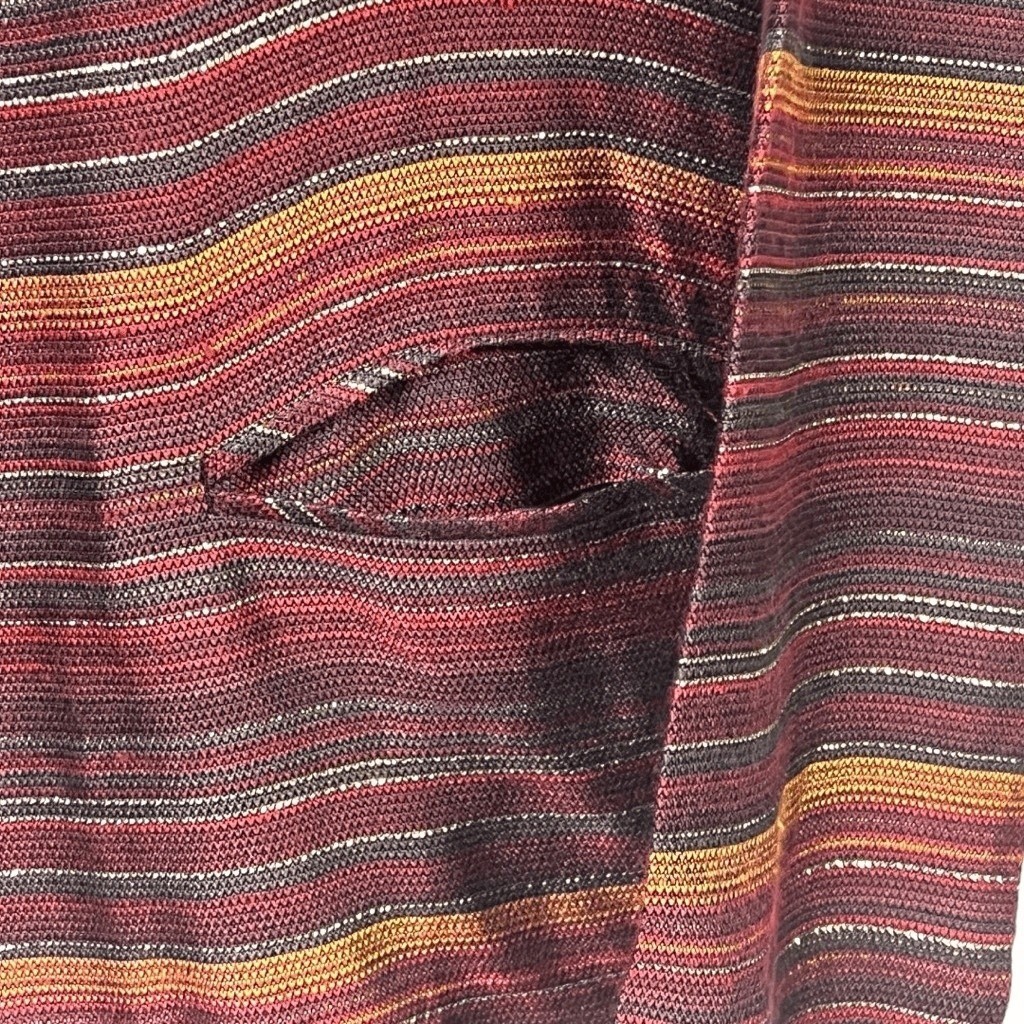 VTG Kensington Square Blazer Burgundy Multicolor Striped Single Breasted Retro S