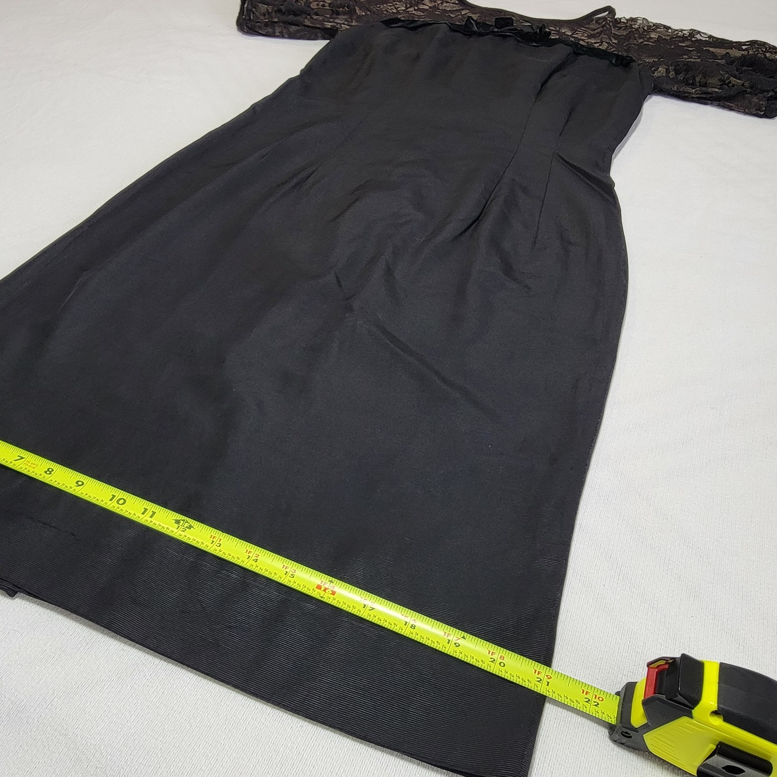 Vintage 40s Maxwell Black Lace Cocktail Dress Womens Size S/M