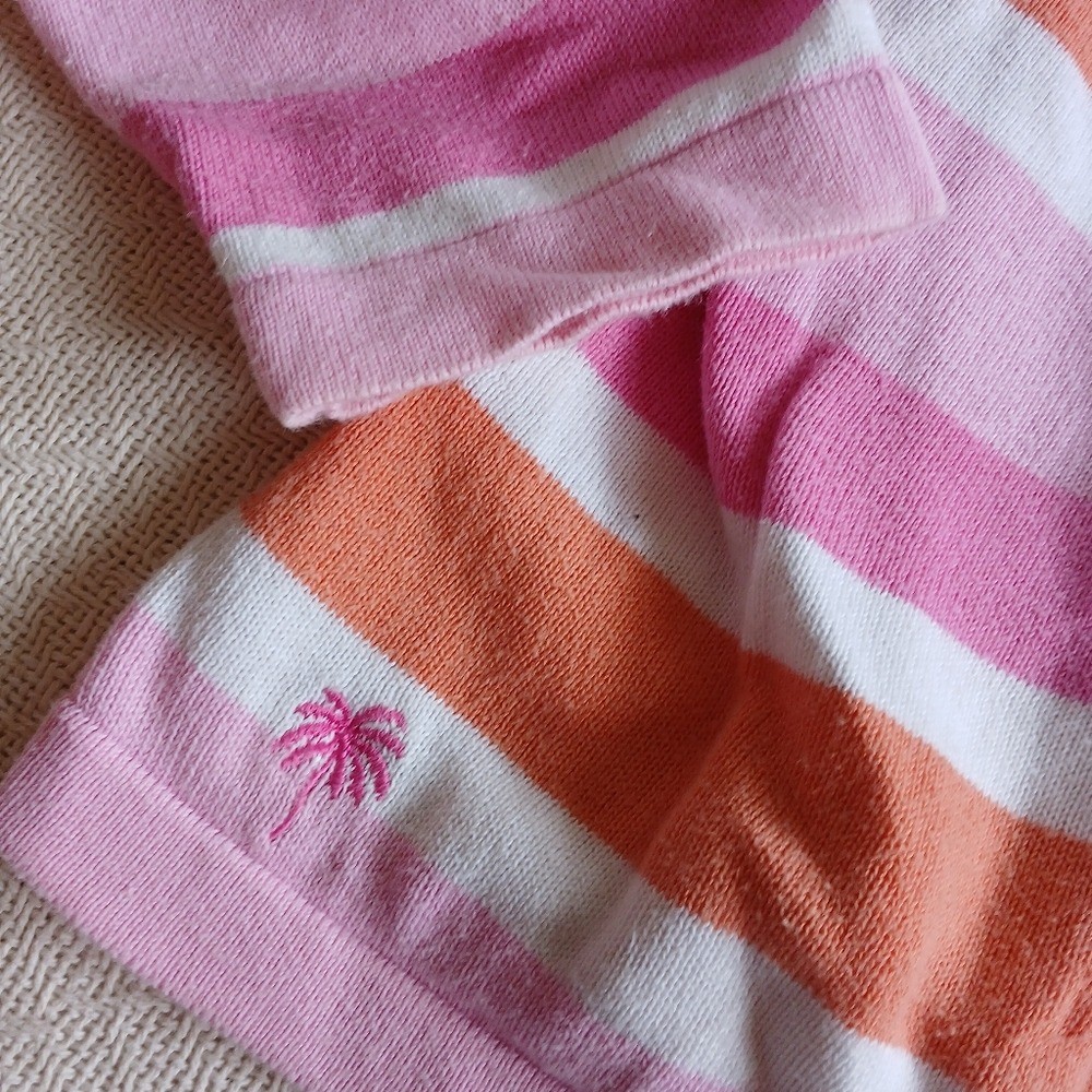 lilly pullitzer cotton vintage striped large sweater preppy chic candy stripe