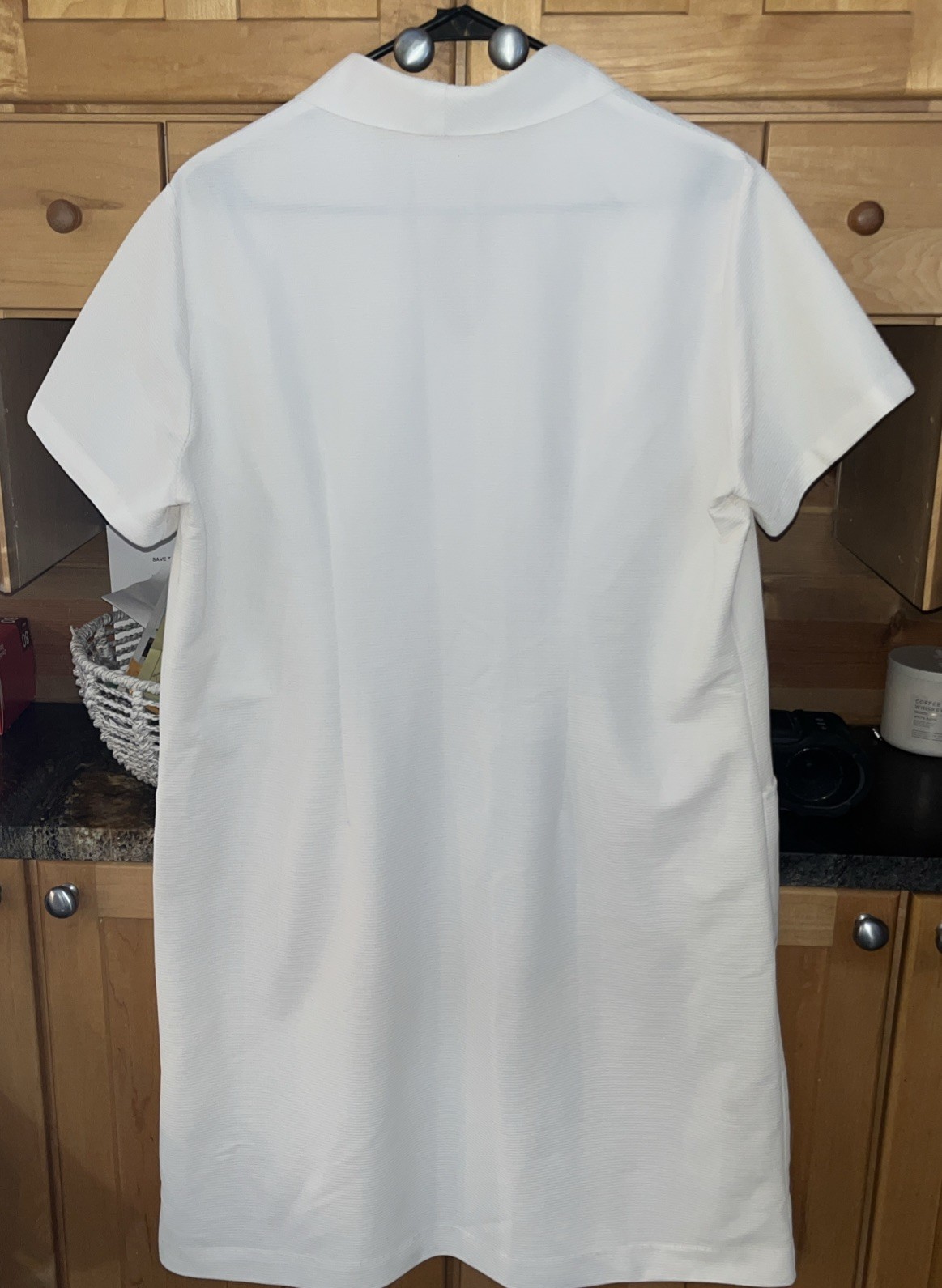 NURSE White 1/2 Button Dress 2xl Point Collar, Pockets Short Sleeves Ratched VTG