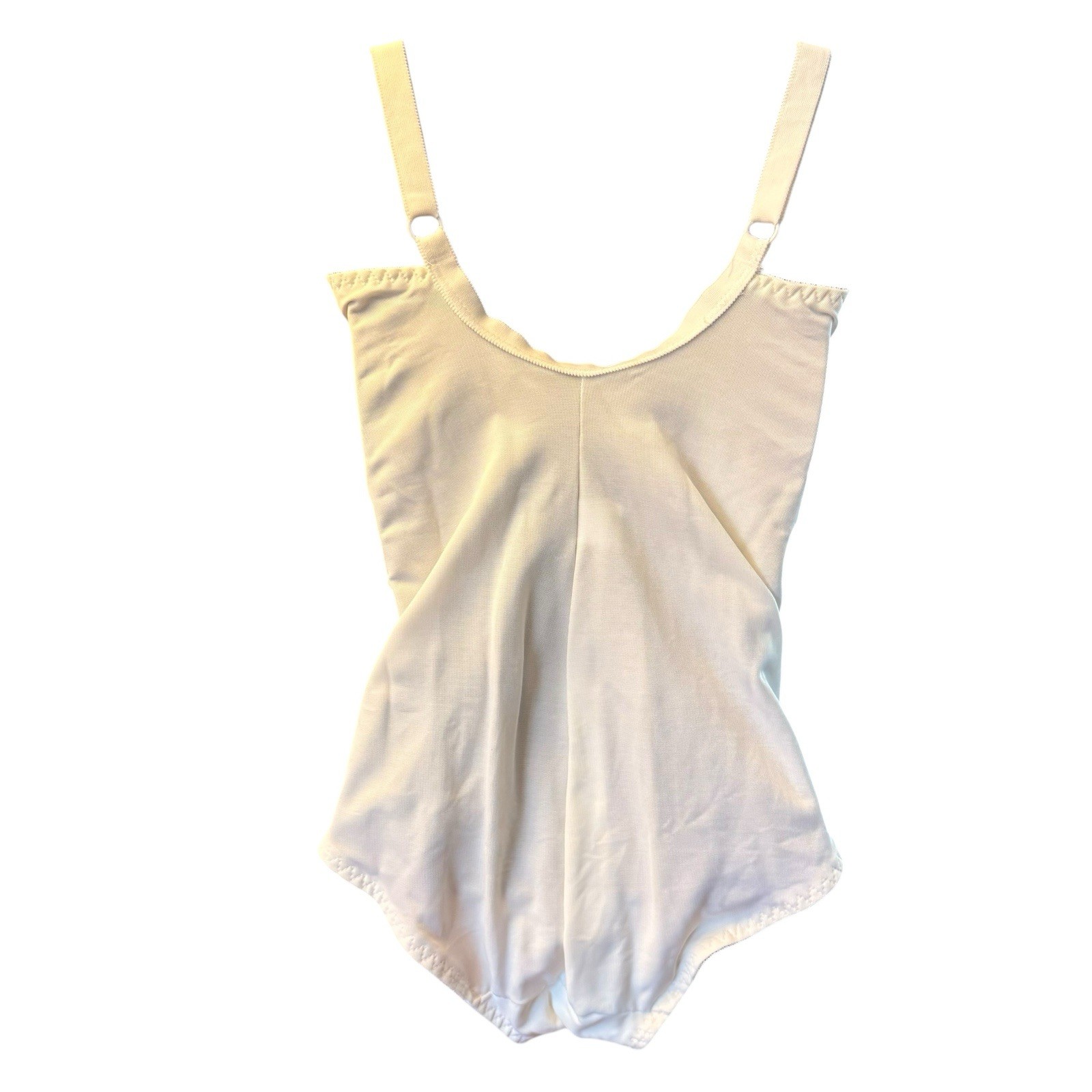 Vintage Honors Body Shaper Teddy Bodysuit 38D Lace White Bridal Firm Control