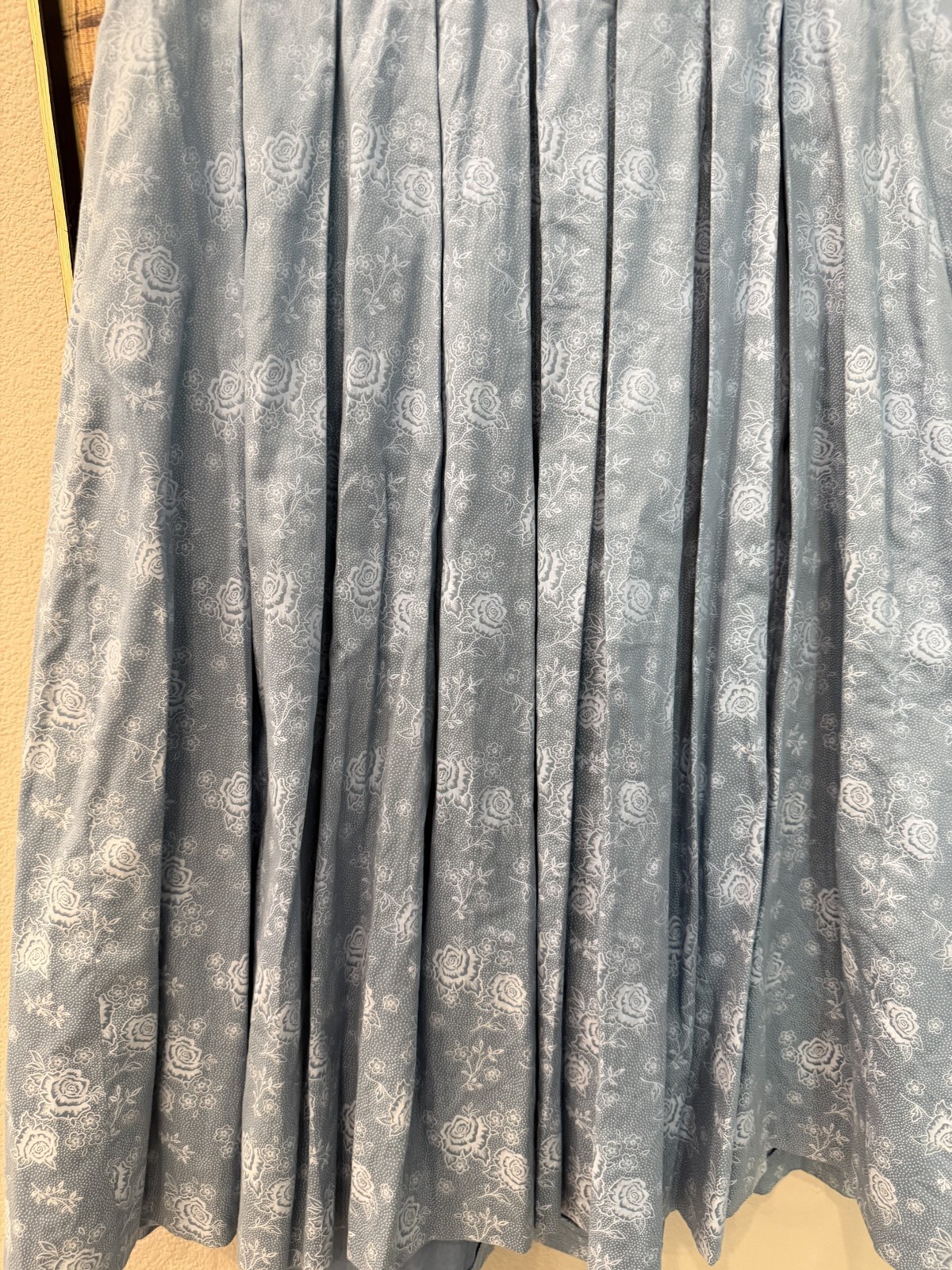 Vintage Angermaier Wenger Austrian Dirndl Dress Blue Floral Cotton Size 48