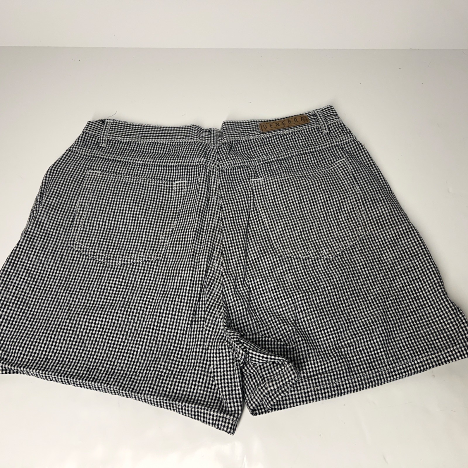 Vintage Generra Shorts 90’s Womens High Waisted Sz 14 black/white checkered